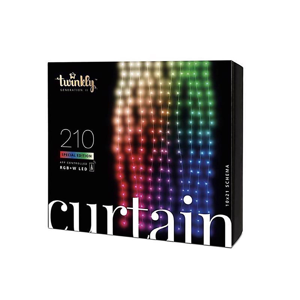 Holiday Bright Lights R210CURTWP Twinkly LED Mini Multicolored 210 ct String Christmas Lights