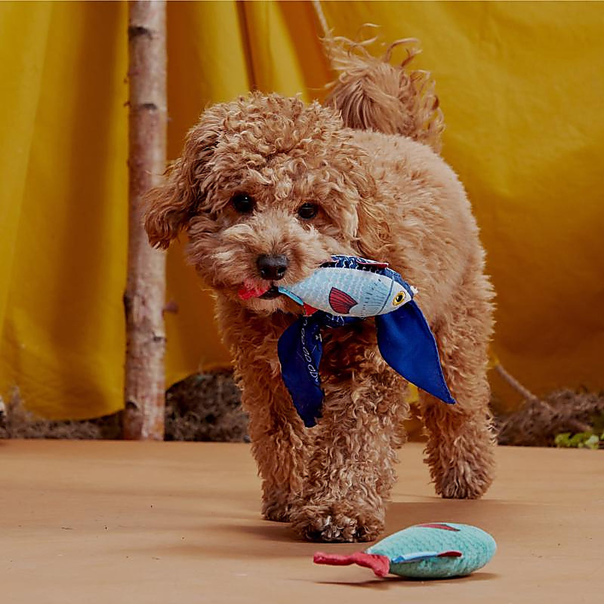 Bark 706573 Blue/Red Plush Mike & Mike The Trout Twins Dog Toy 2 pk