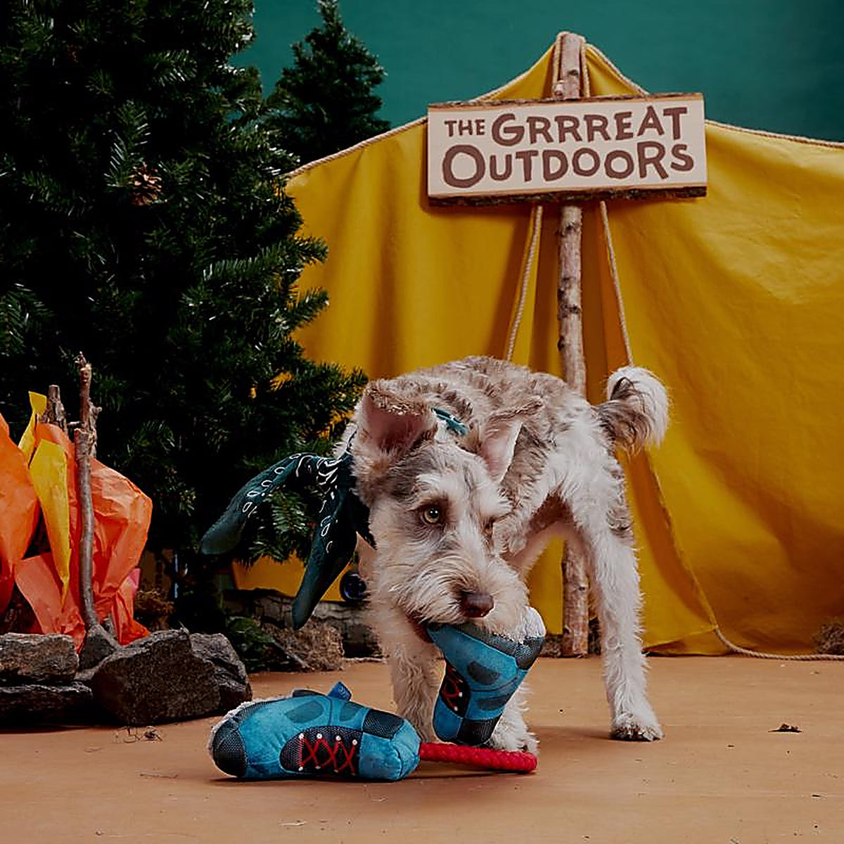 Bark 207725 Multicolored Plush Appalachian Tail Boots Dog Toy 1 pk