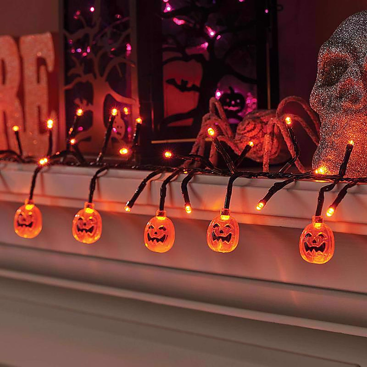 Celebrations - 34967-71 - Halloween Orange 120 CT 9 Ft. LED Prelit Pumpkins Lights