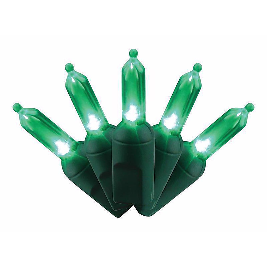 Celebrations - T550GR6A - Platinum LED T5 Green 50 CT String Christmas Lights 25 Ft.