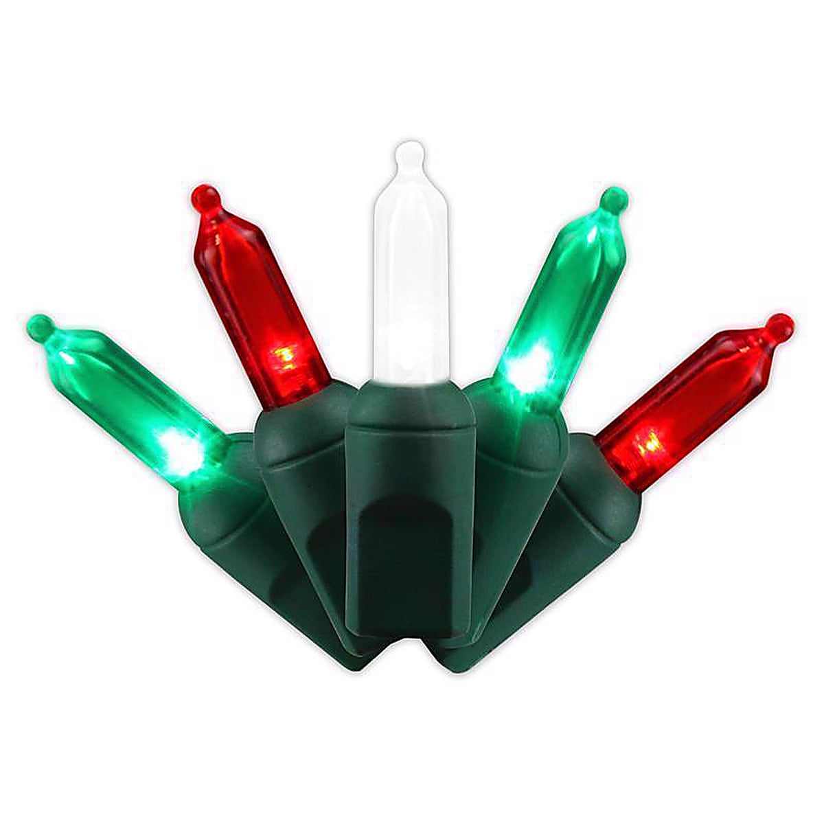 Celebrations - T550TRSA - Platinum LED T5 Red/Green/Pure White 50 CT String Christmas Lights 25 Ft.