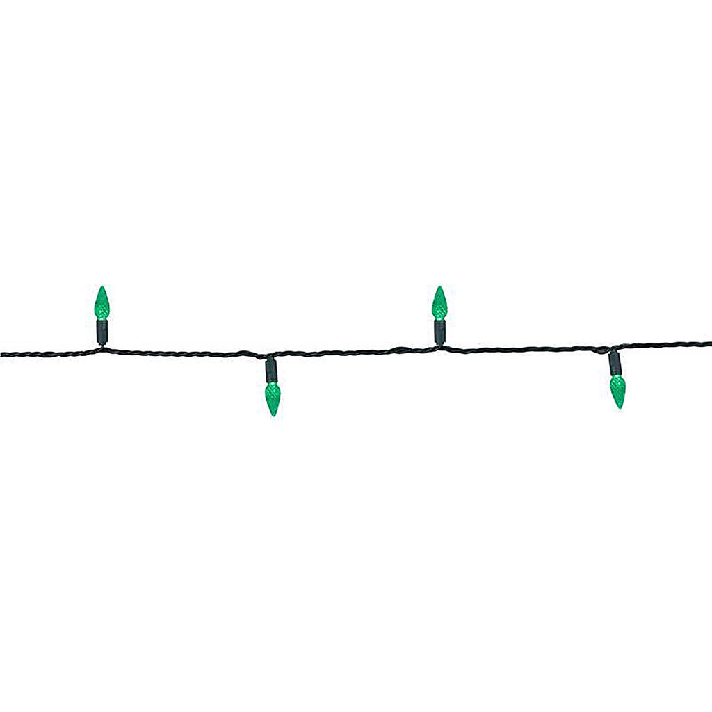 Celebrations - C650GRA - Platinum LED C6 Green 50 CT String Christmas Lights 25 Ft.