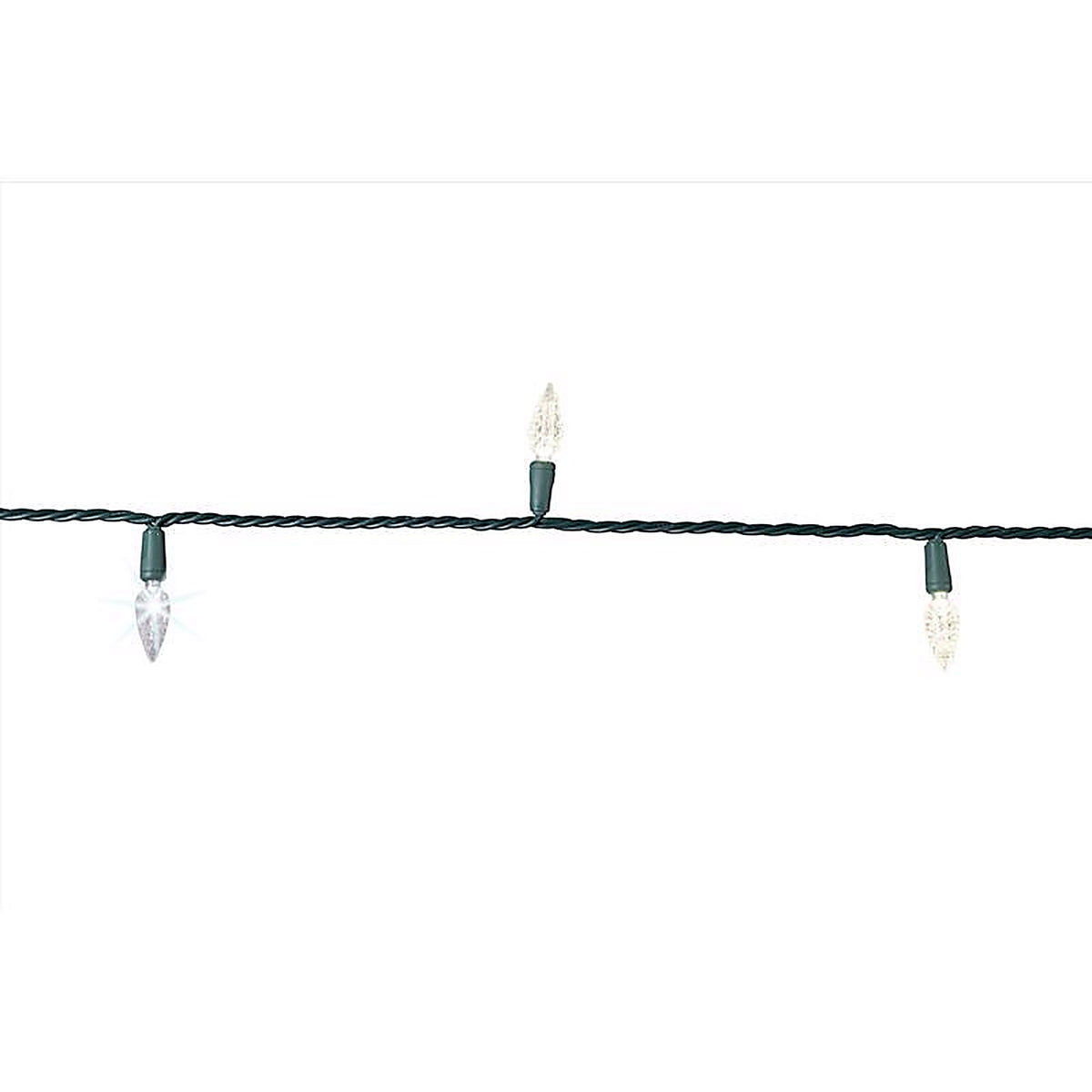 Celebrations - C650PWSA - Platinum LED C6 Pure White 50 CT String Christmas Lights 25 Ft.