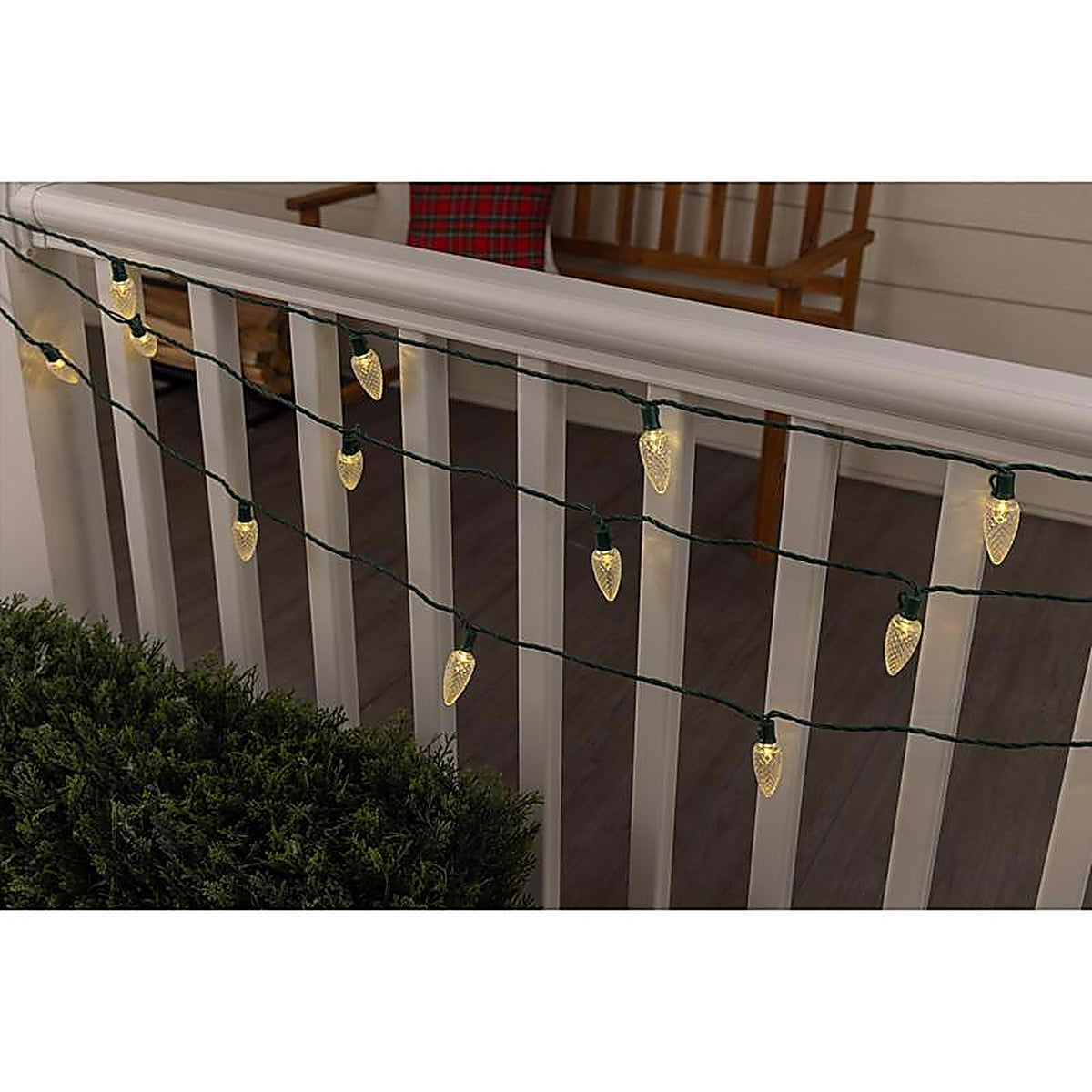Celebrations - RGBWWSC6A - Platinum LED C6 Multicolored 50 CT String Lights w/Remote Christmas Lights 25 Ft.