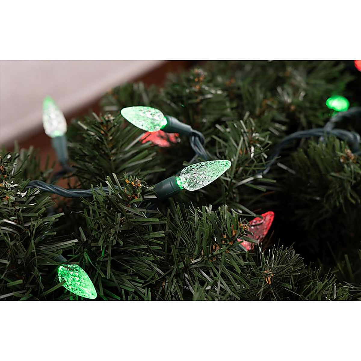 Celebrations - RGBWWAC6A - Platinum LED C6 Multicolored 50 CT String Christmas Lights 25 Ft.