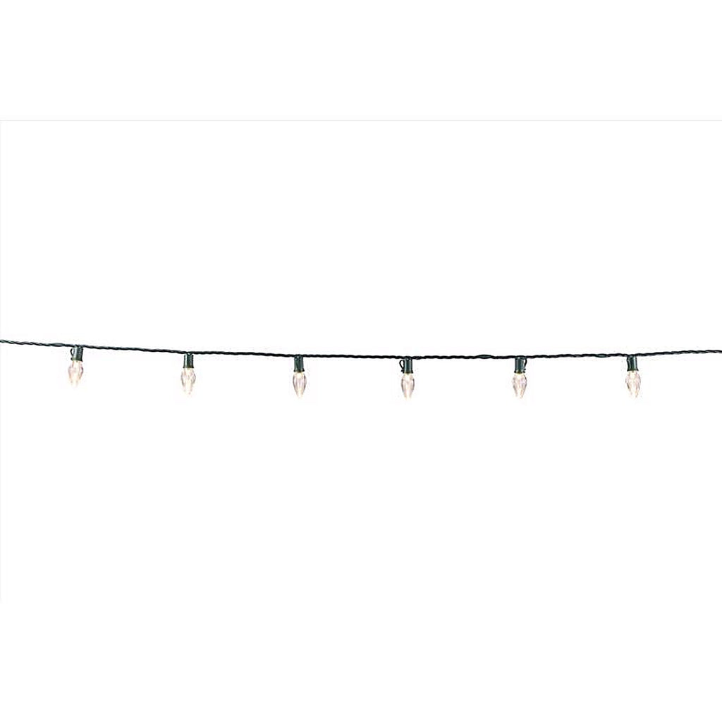 Celebrations - C750TWWA - Platinum LED C7 Warm White Clear 50 CT String Christmas Lights 25 Ft.