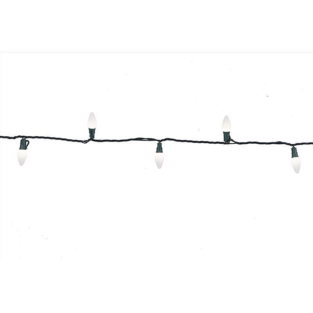 Celebrations - C750OWHA - Platinum LED C7 Warm White 50 CT String Christmas Lights 25 Ft.
