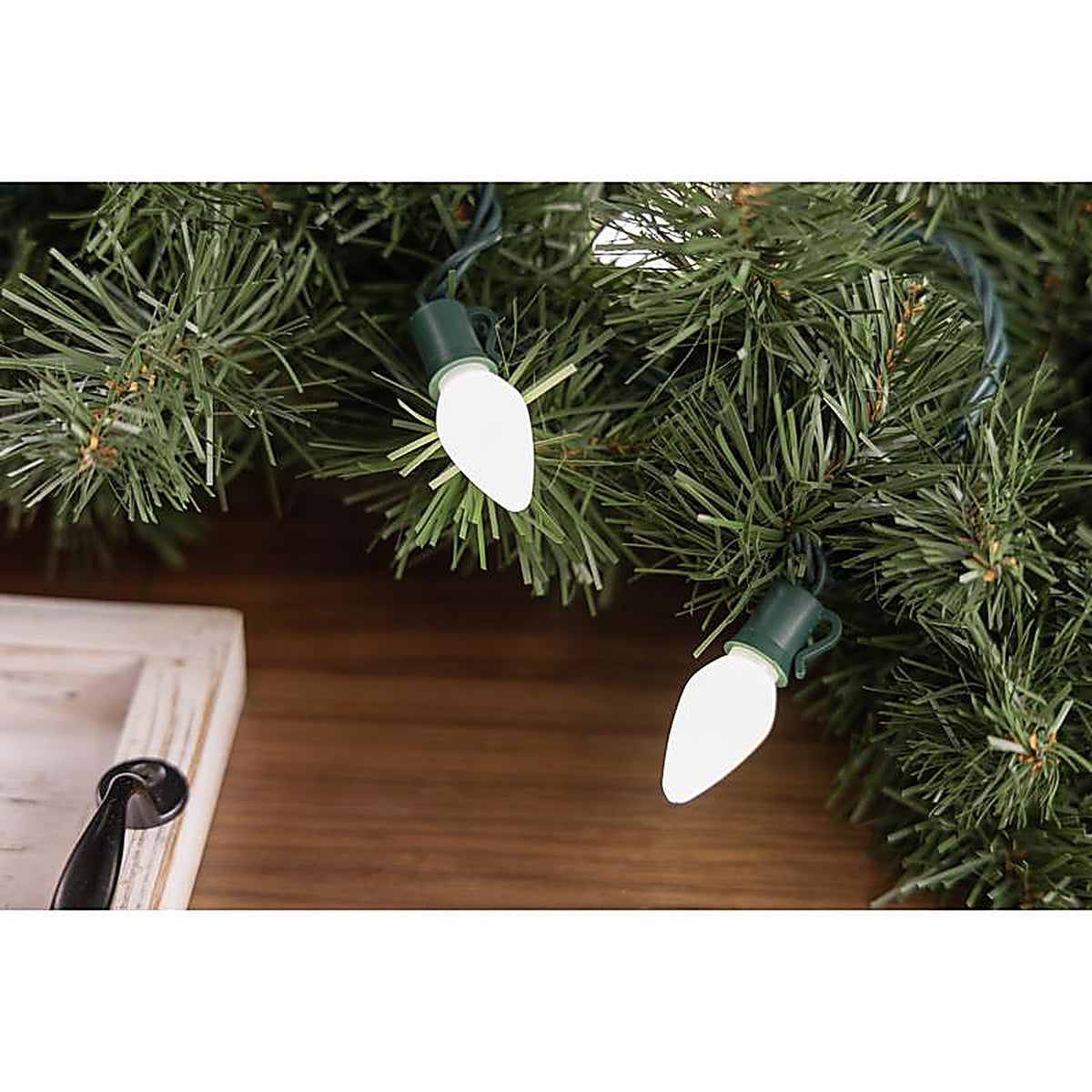 Celebrations - C750OWHA - Platinum LED C7 Warm White 50 CT String Christmas Lights 25 Ft.