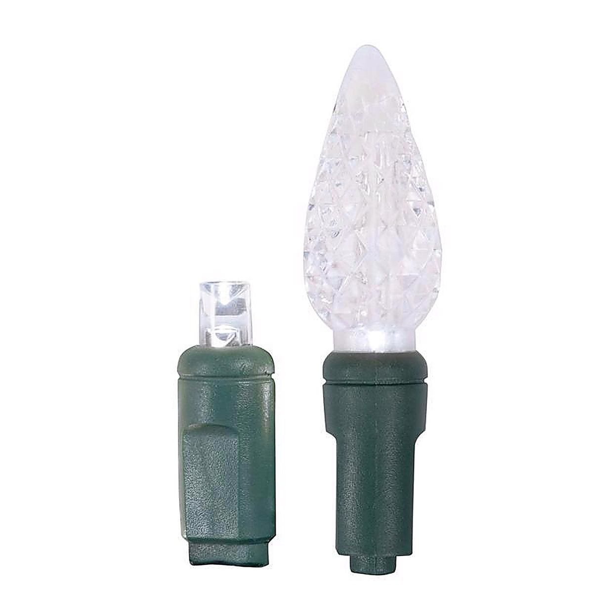 Celebrations - C65MM50PWA - Platinum LED C6 Pure White Duet 50 CT String Christmas Lights 25 Ft.
