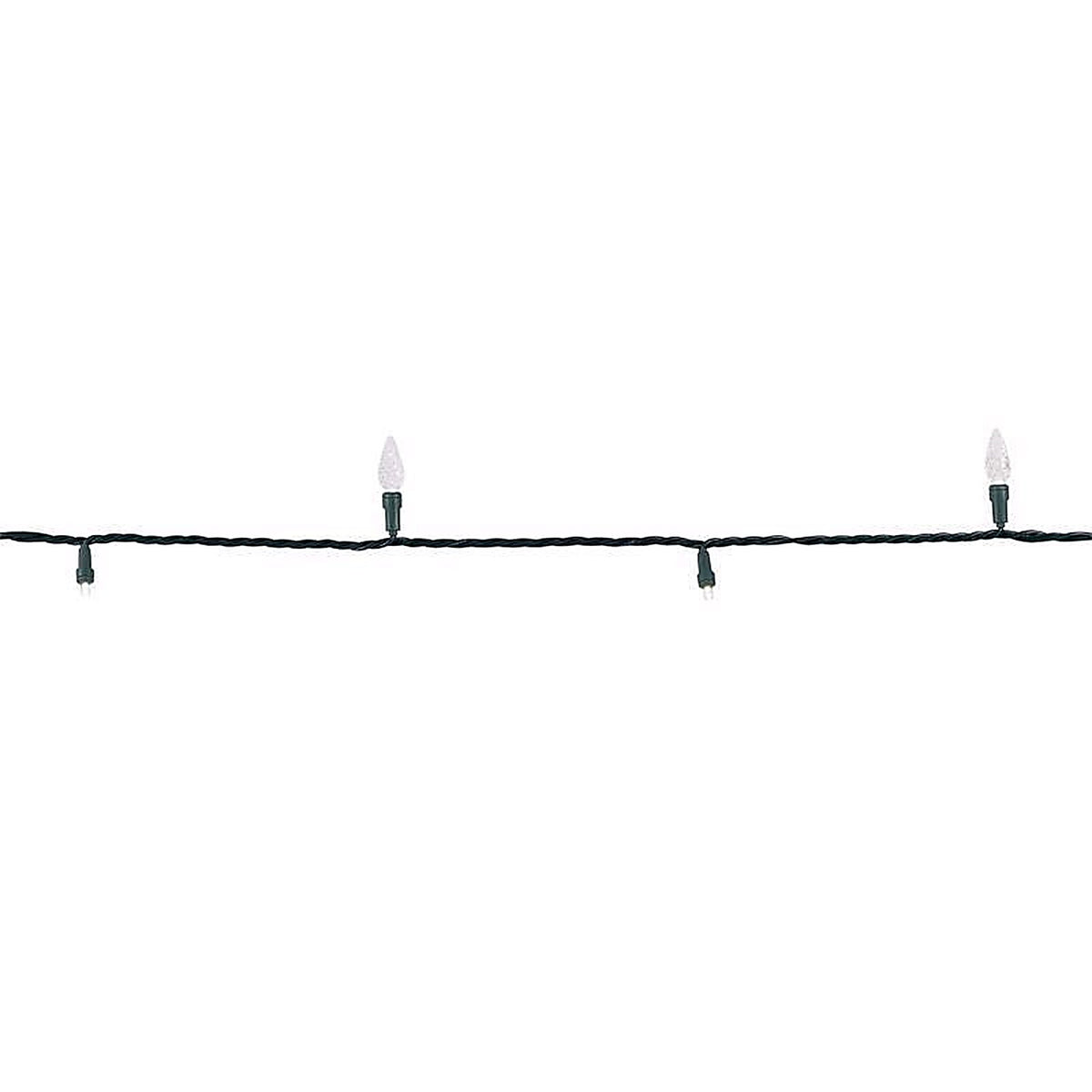 Celebrations - C65MM50PWA - Platinum LED C6 Pure White Duet 50 CT String Christmas Lights 25 Ft.