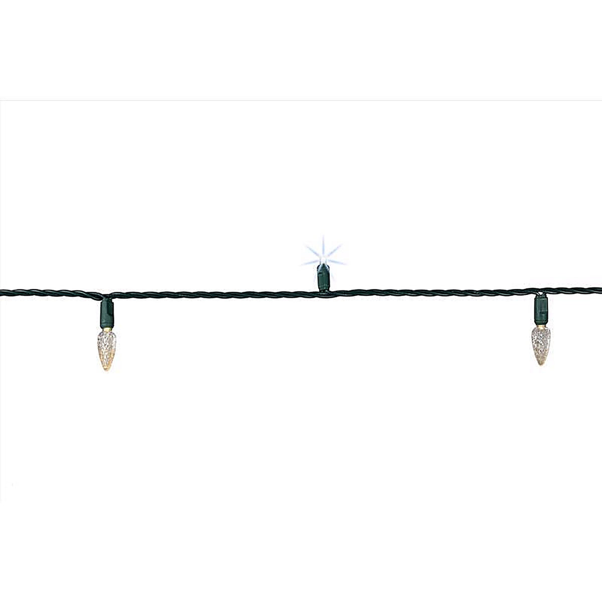 Celebrations - C65MM50CHSA - Platinum LED C6 White 50 CT String Christmas Lights 25 Ft.