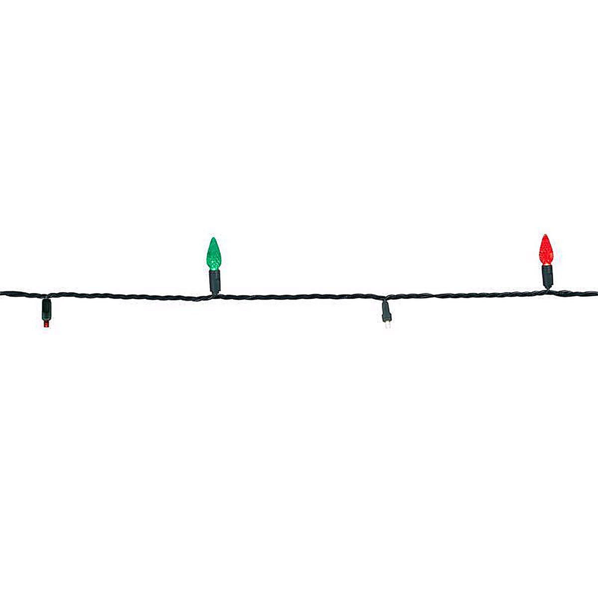 Celebrations - C65MM50TRSA - Platinum LED C6 Red/Green/Pure White 50 CT String Christmas Lights 25 Ft.