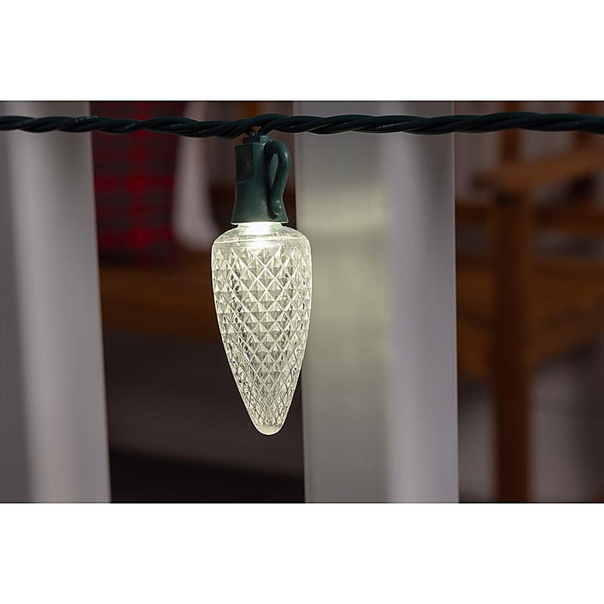 Celebrations - C925FPWA - Platinum LED C9 Pure White 25 CT String Christmas Lights 25 Ft.