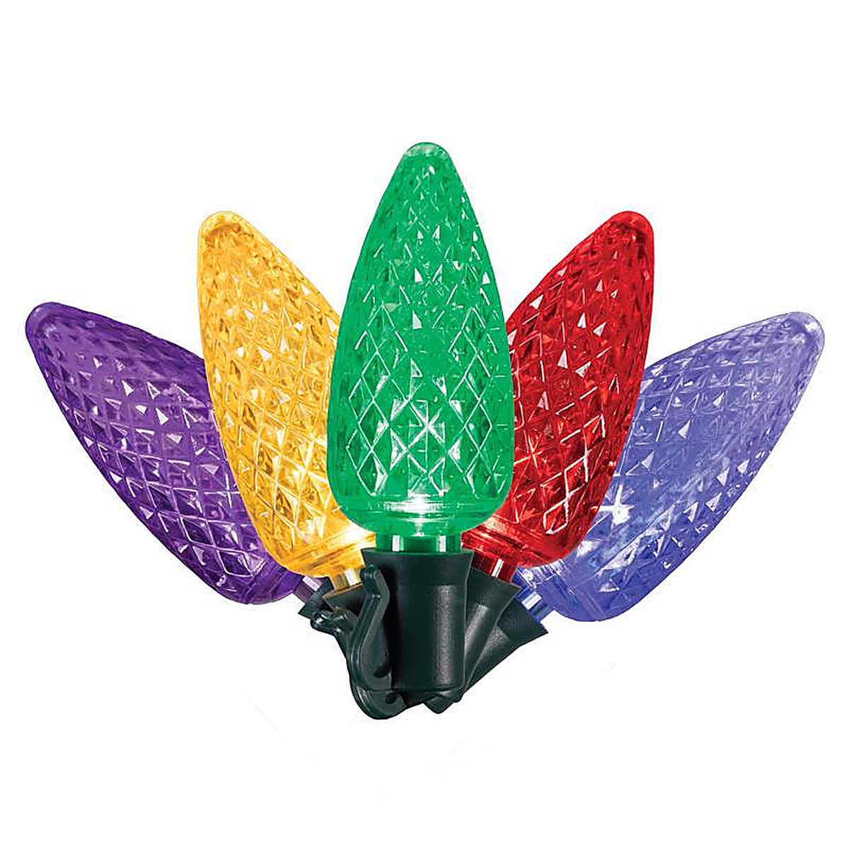 Celebrations - C925FMUA - Platinum LED C9 Multicolored 25 CT String Christmas Lights 25 Ft.