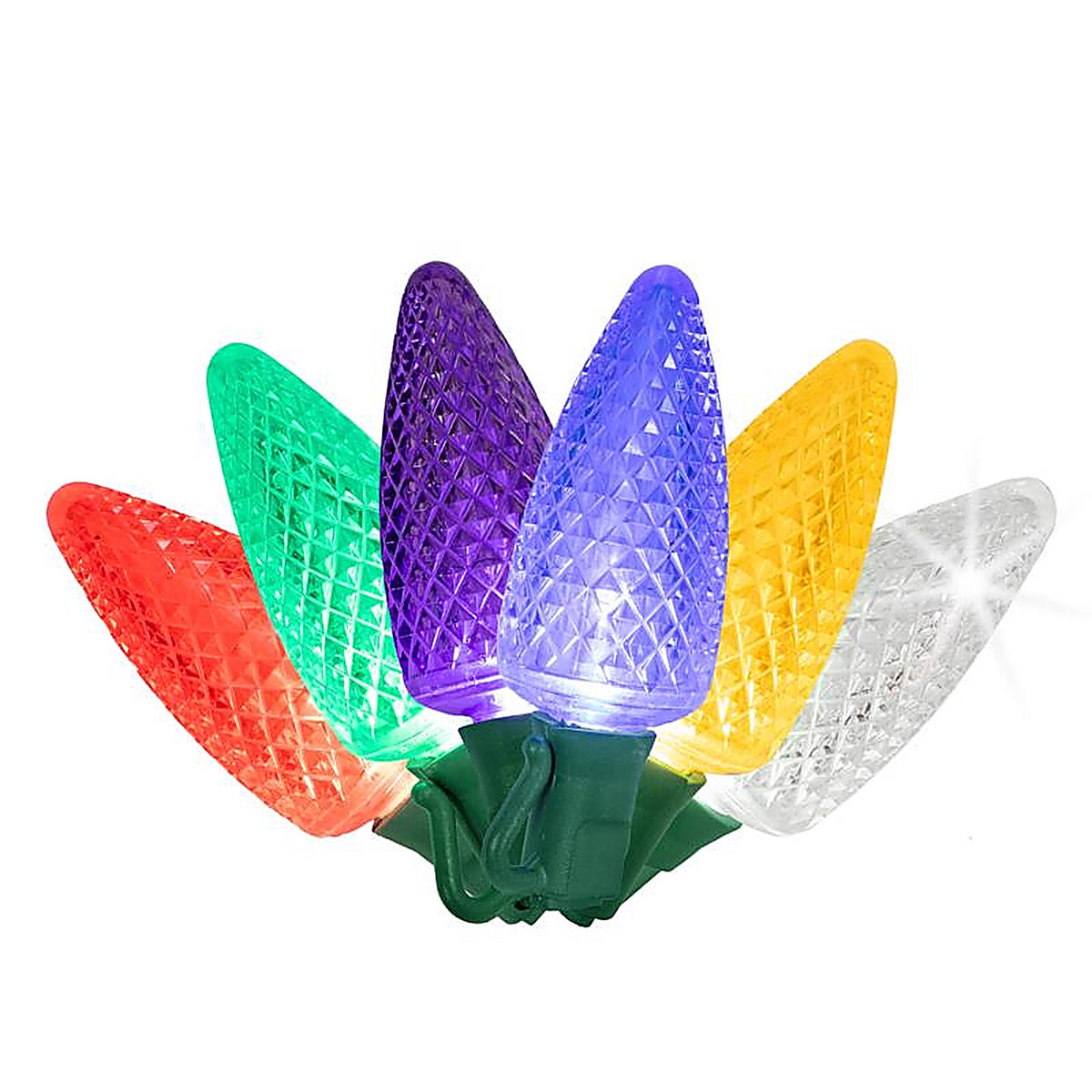 Celebrations - C925FMUSA - Platinum LED C9 Multicolored 25 CT String Christmas Lights 25 Ft.