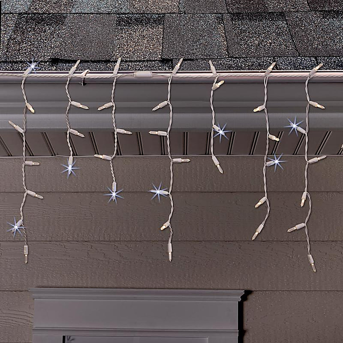 Celebrations - ICT5WWSA - Platinum LED T5 Warm White 100 CT Icicle Christmas Lights 9.5 Ft.