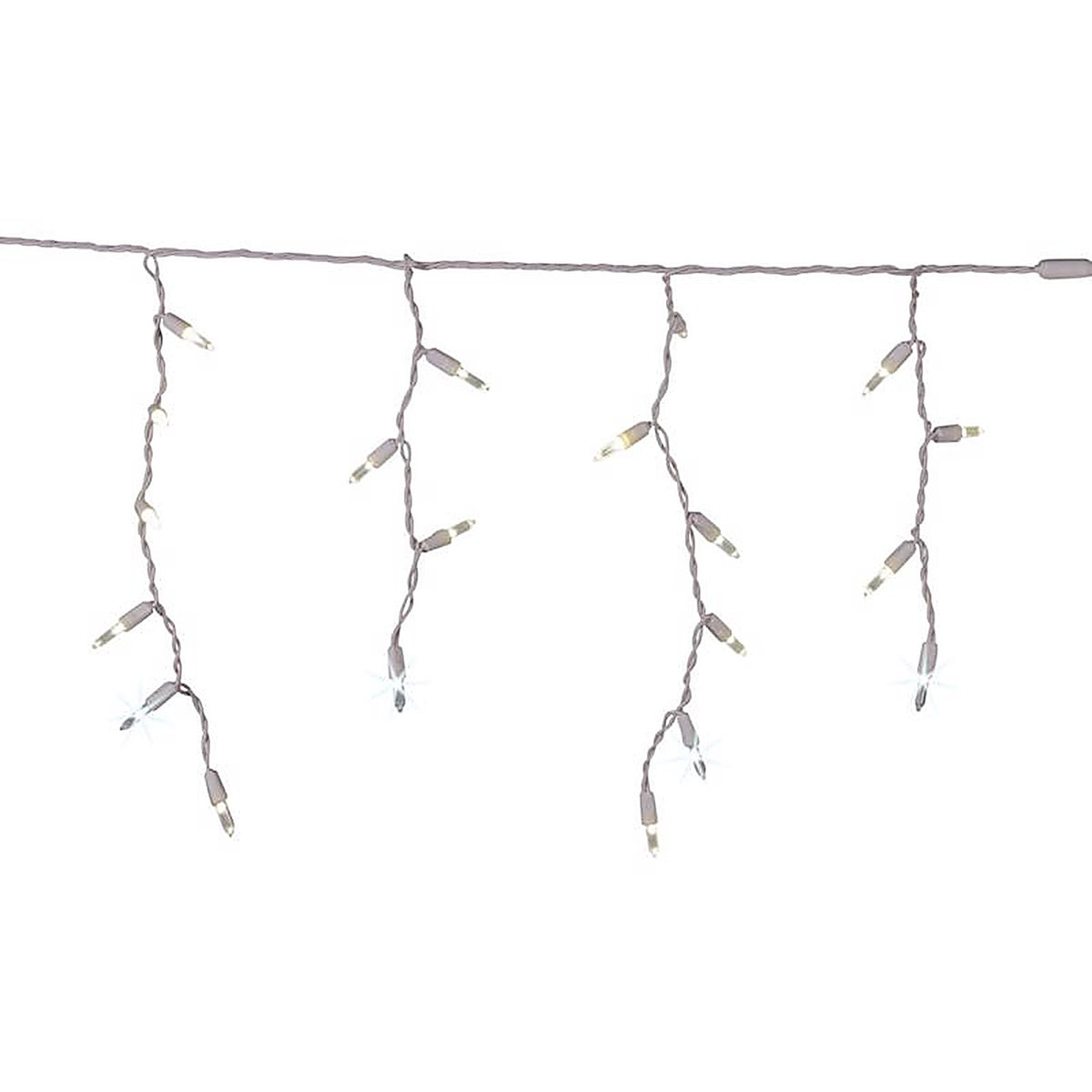 Celebrations - ICT5PWSA - Platinum LED T5 Pure White 100 CT Icicle Christmas Lights 9.5 Ft.