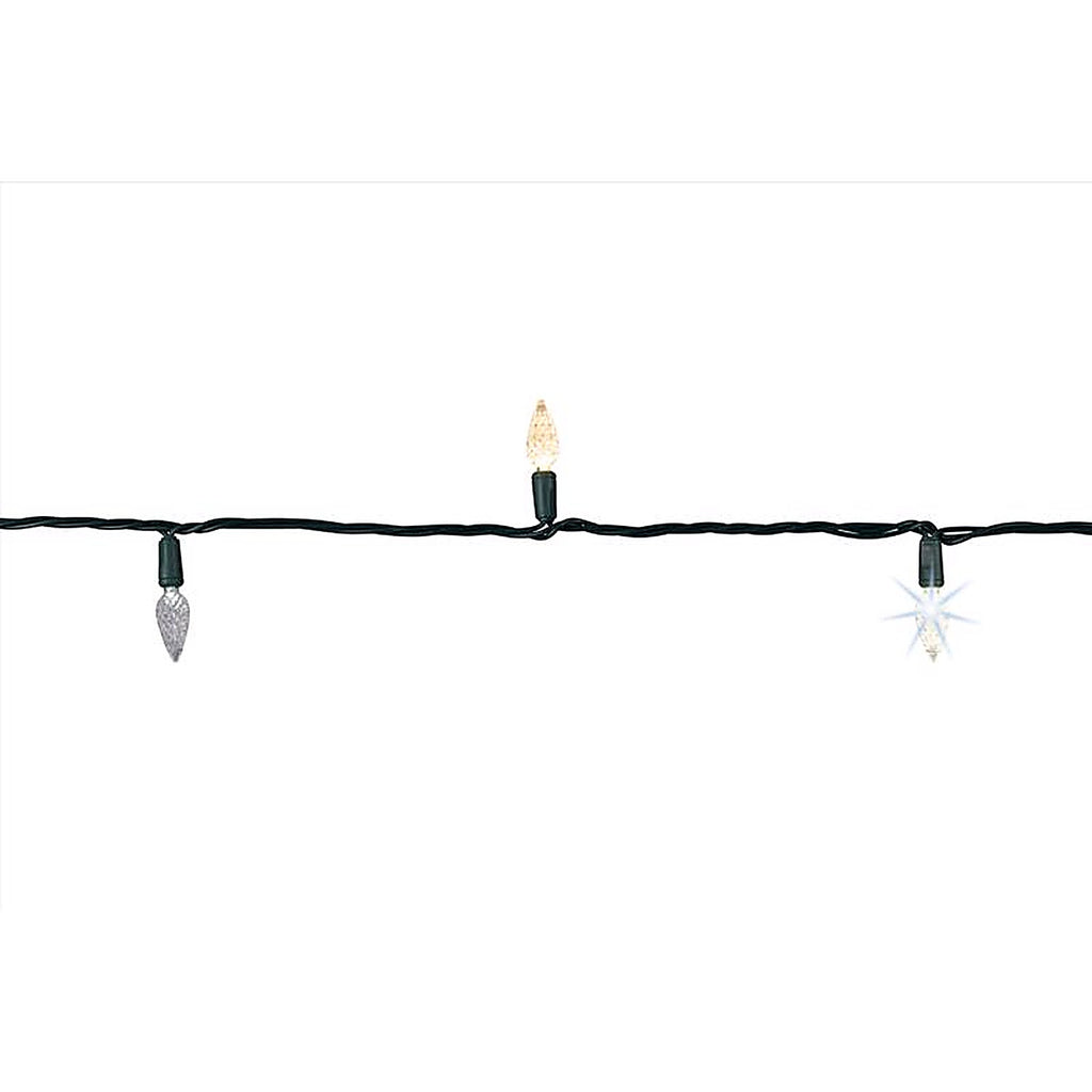 Celebrations - C650CHSA - Platinum LED C6 Multicolored/Warm White 50 CT String Christmas Lights 25 Ft.