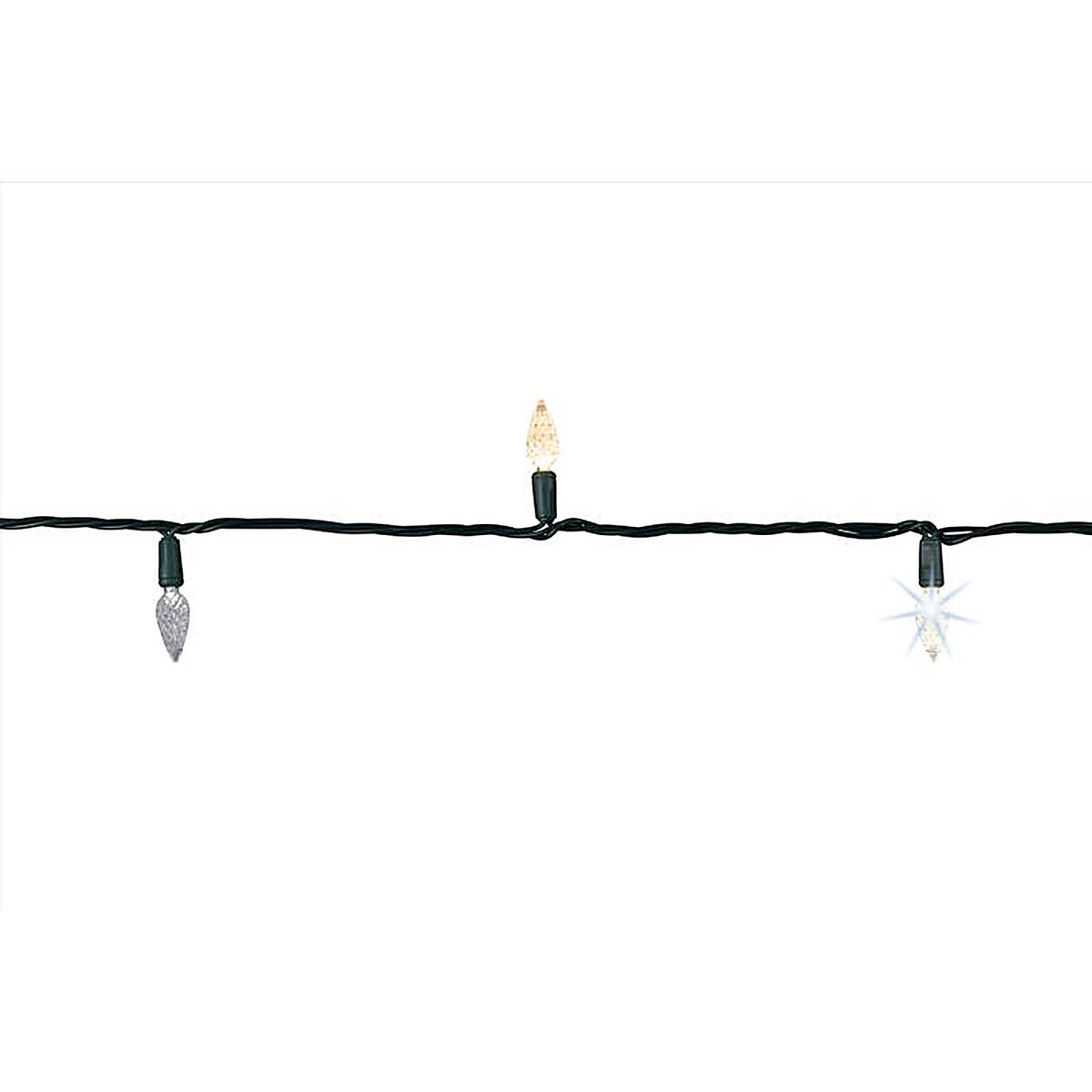 Celebrations - C650CHSA - Platinum LED C6 Multicolored/Warm White 50 CT String Christmas Lights 25 Ft.