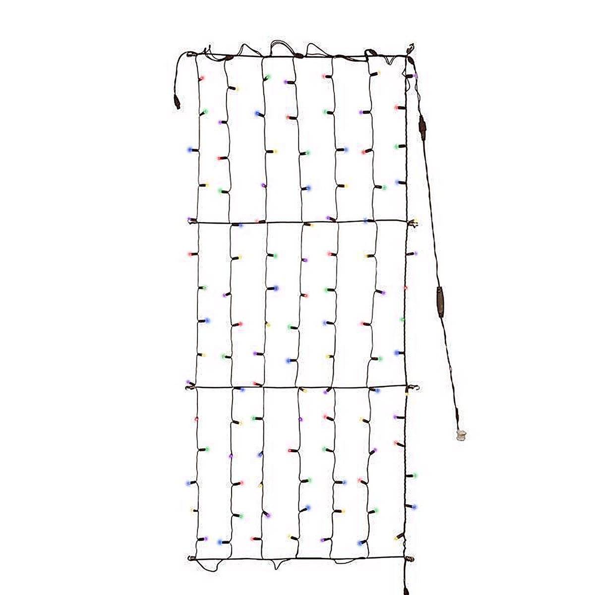 Celebrations - TW100BMUA - Platinum LED Mini Multicolored 100 CT Net Christmas Lights 6 Ft.