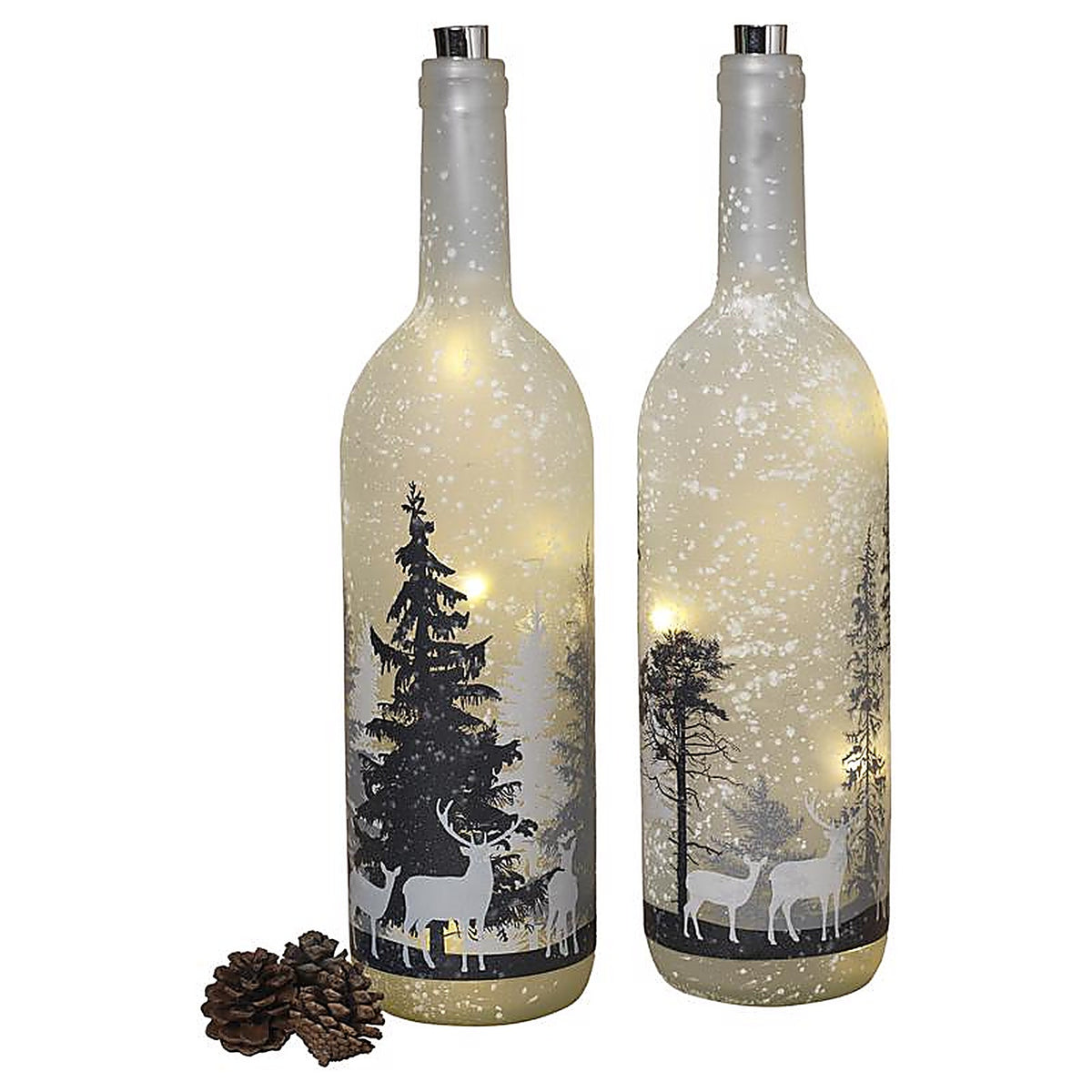 Gerson - 2496010 - Multicolored Forest Scene Bottle 14.5 In.