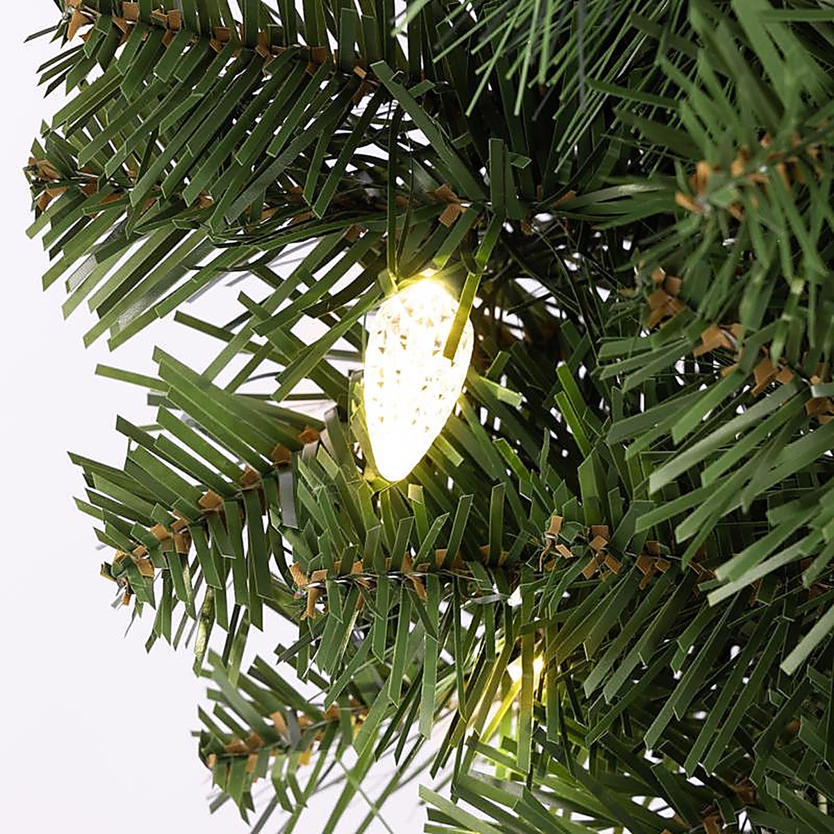 Celebrations - MPWR26WAC6WWA - Platinum 26 In. D LED Prelit Warm White Mixed Pine Wreath