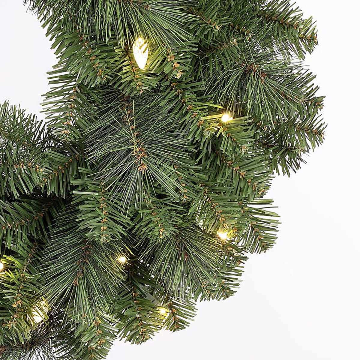 Celebrations - MPWR26WAC6WWA - Platinum 26 In. D LED Prelit Warm White Mixed Pine Wreath