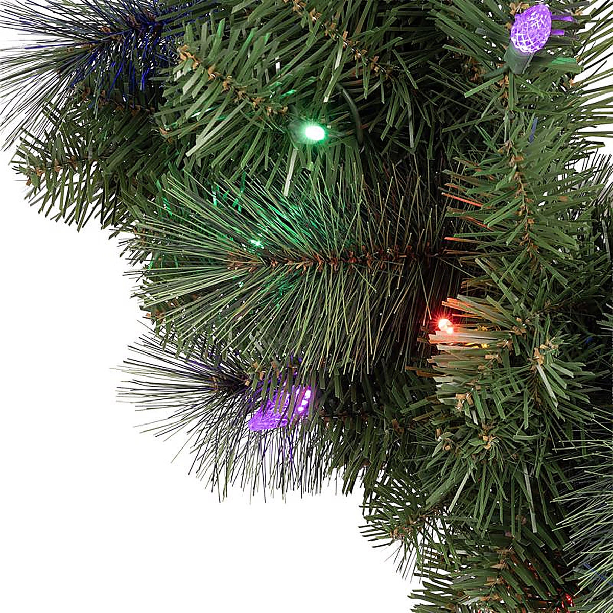 Celebrations - MPWR26WAC6MUA - Platinum 26 In. D LED Prelit Multicolored Mixed Pine Wreath