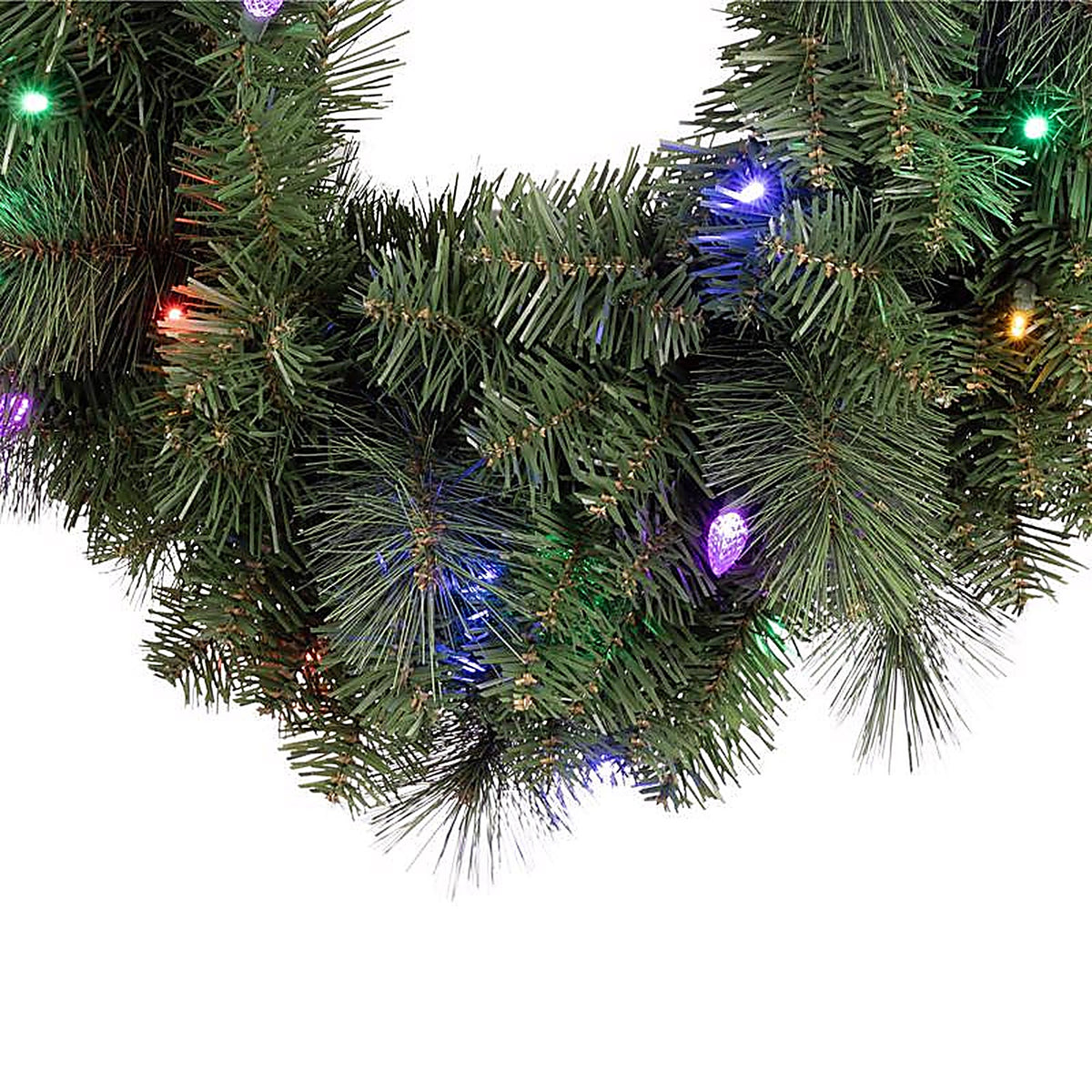 Celebrations - MPWR26WAC6MUA - Platinum 26 In. D LED Prelit Multicolored Mixed Pine Wreath