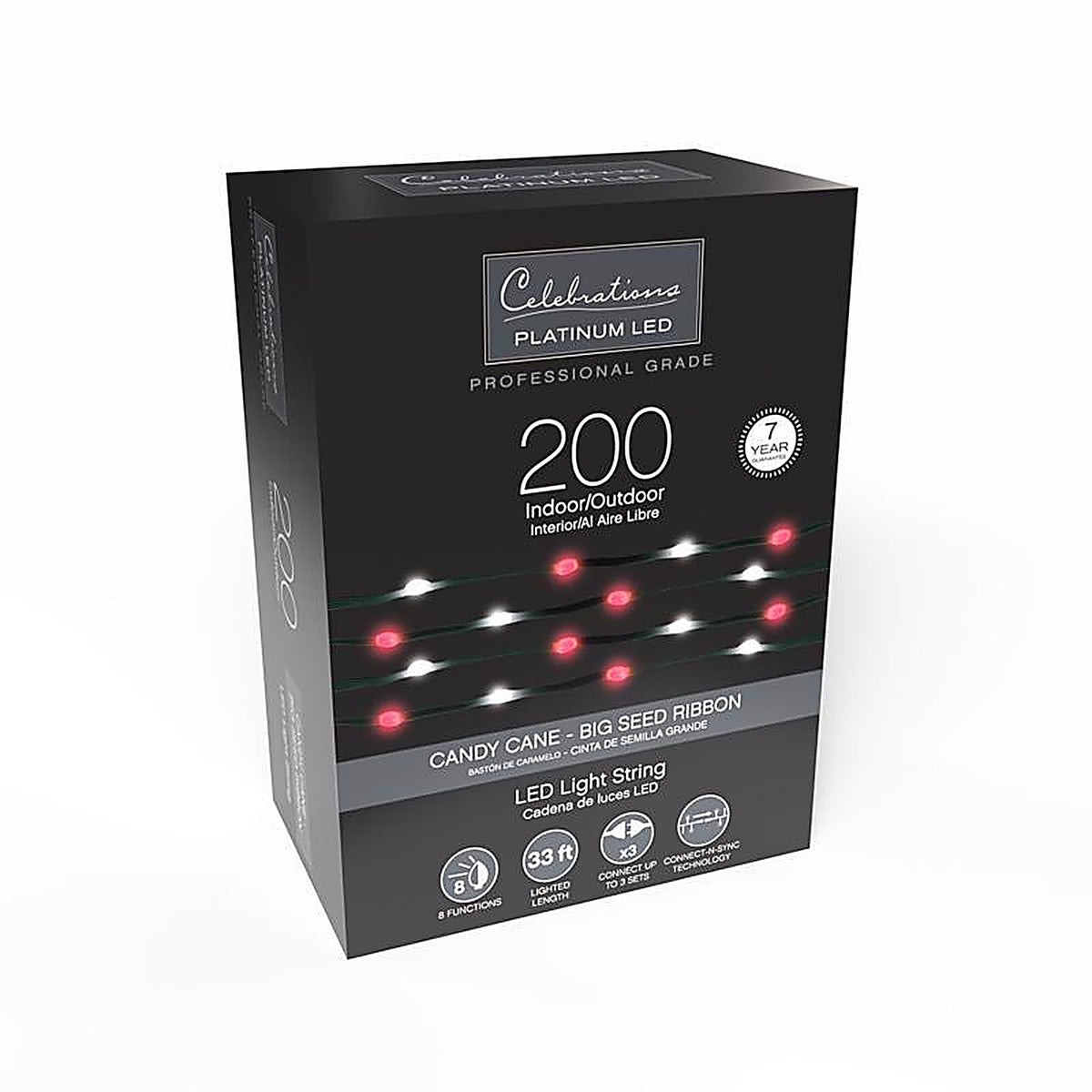 Celebrations - RBC200CC2A - LED Red/White 200 CT String Ribbon Light 33 Ft.