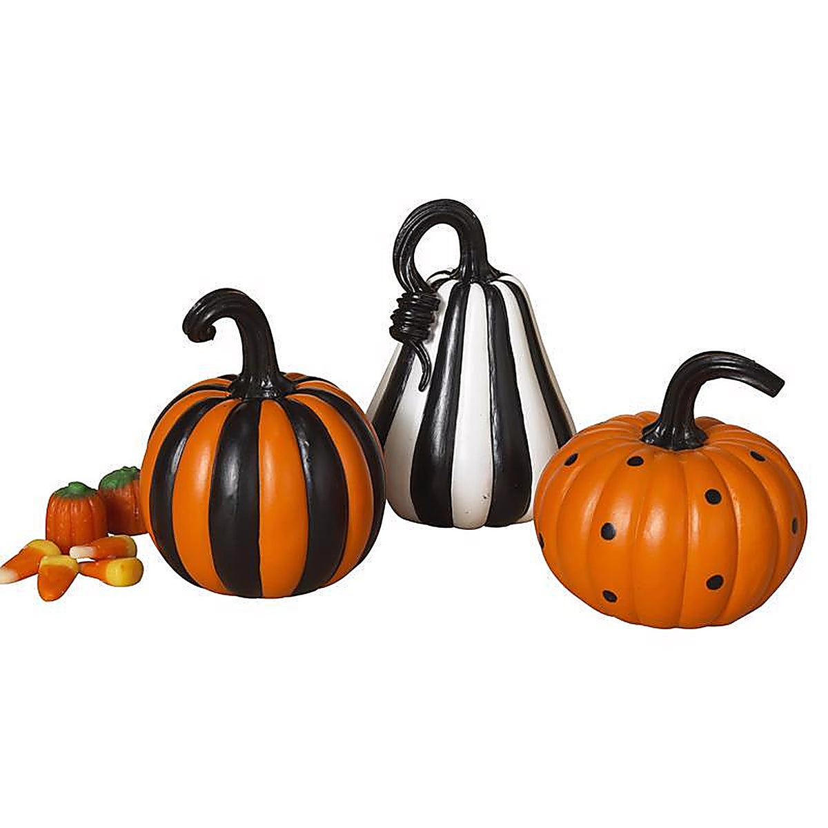 Gerson - 2533230 - 4.3 In. Assorted Pumpkins Halloween Decor