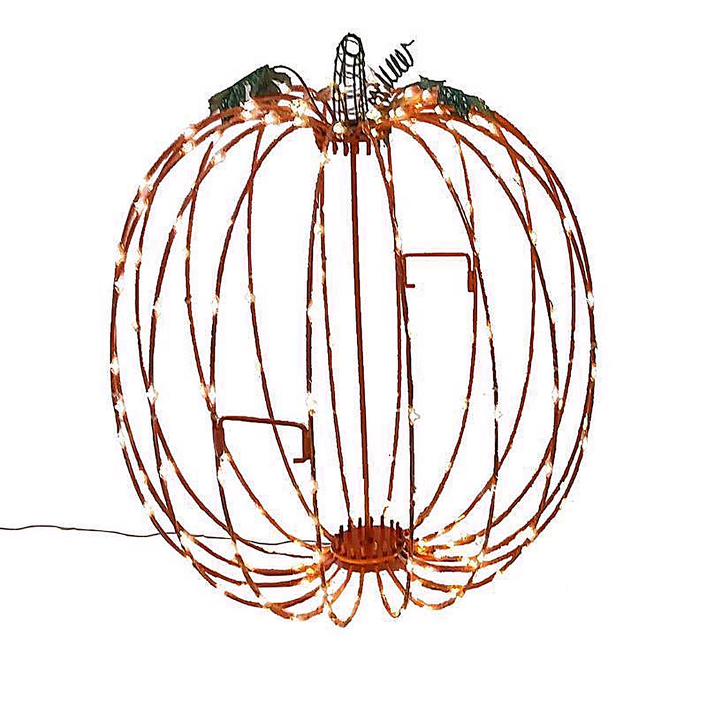 Celebrations - PMKTORA - Orange 216 CT 16 In. LED Prelit Foldable Pumpkin Halloween Decor