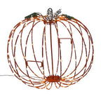 Celebrations - PMSORA - White 216 CT 14 In. LED Prelit Foldable Pumpkin Halloween Decor