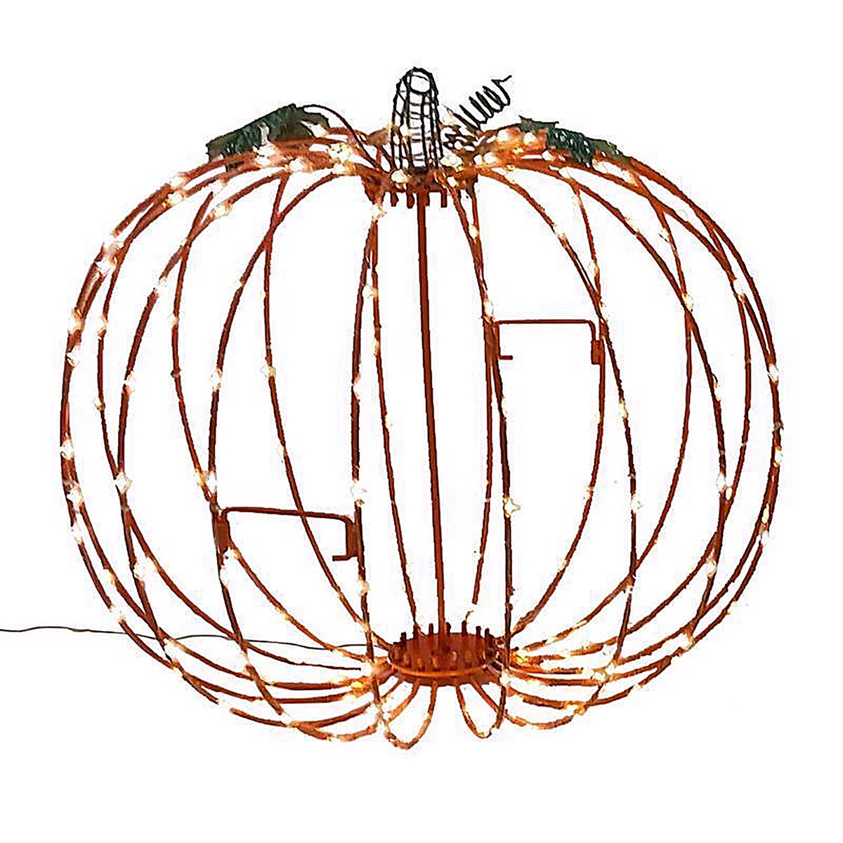 Celebrations - PMSORA - White 216 CT 14 In. LED Prelit Foldable Pumpkin Halloween Decor