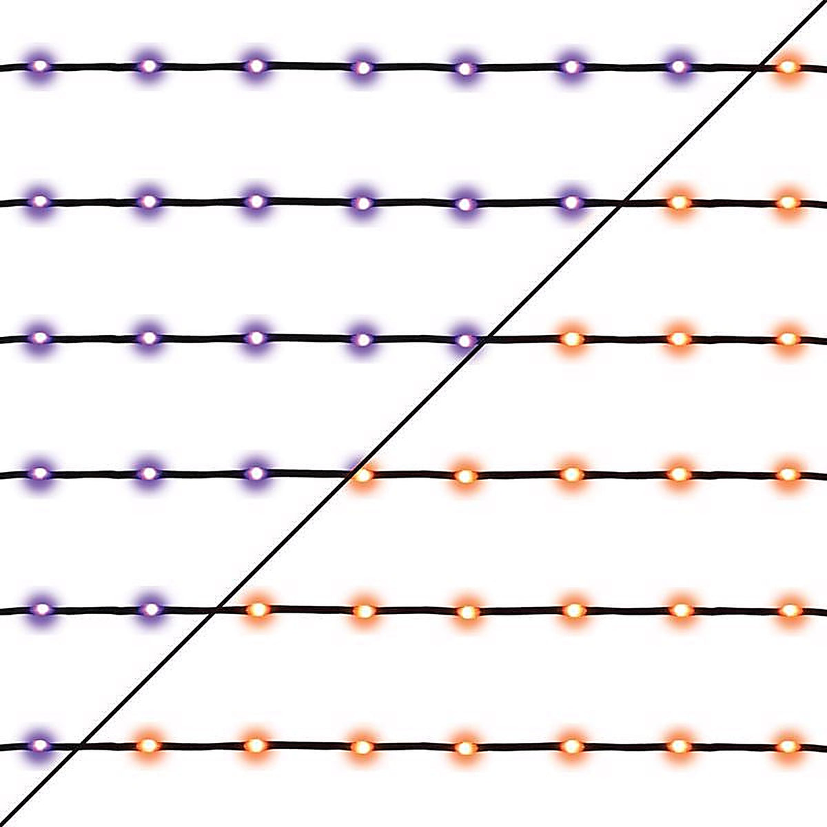 Celebrations - RB100ORPL2A - Orange/Purple 100 CT LED Prelit Ribbon Lights