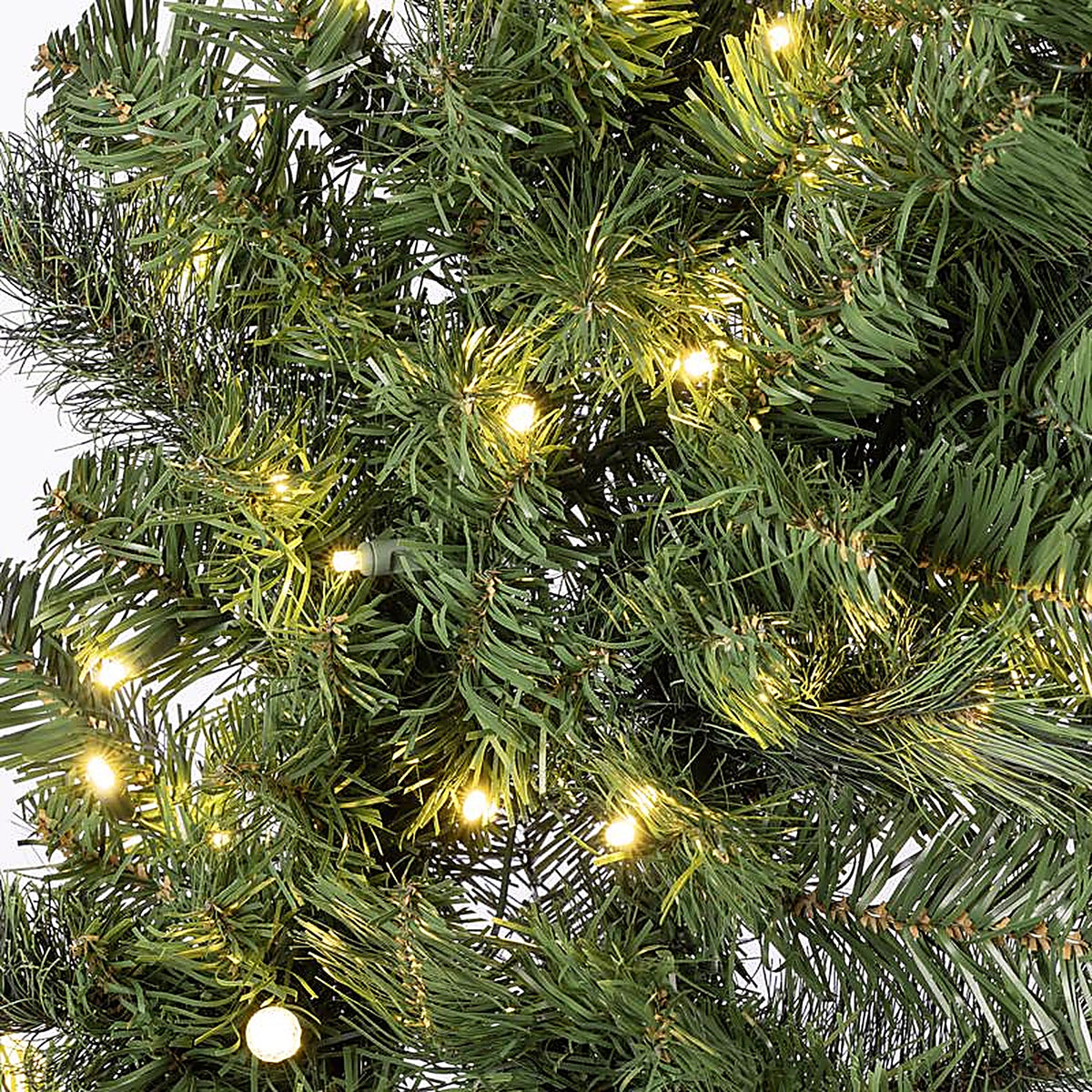 Celebrations - MPWR48WAC6WWA - Platinum 48 In. D LED Prelit Warm White Mixed Pine Wreath