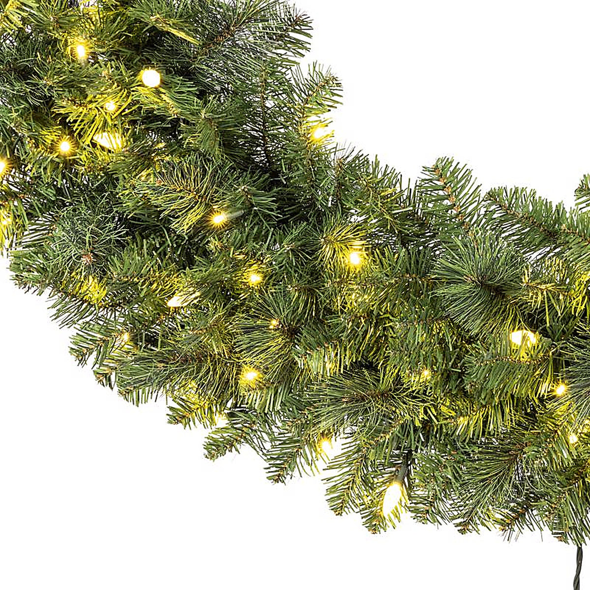Celebrations - MPWR48WAC6WWA - Platinum 48 In. D LED Prelit Warm White Mixed Pine Wreath