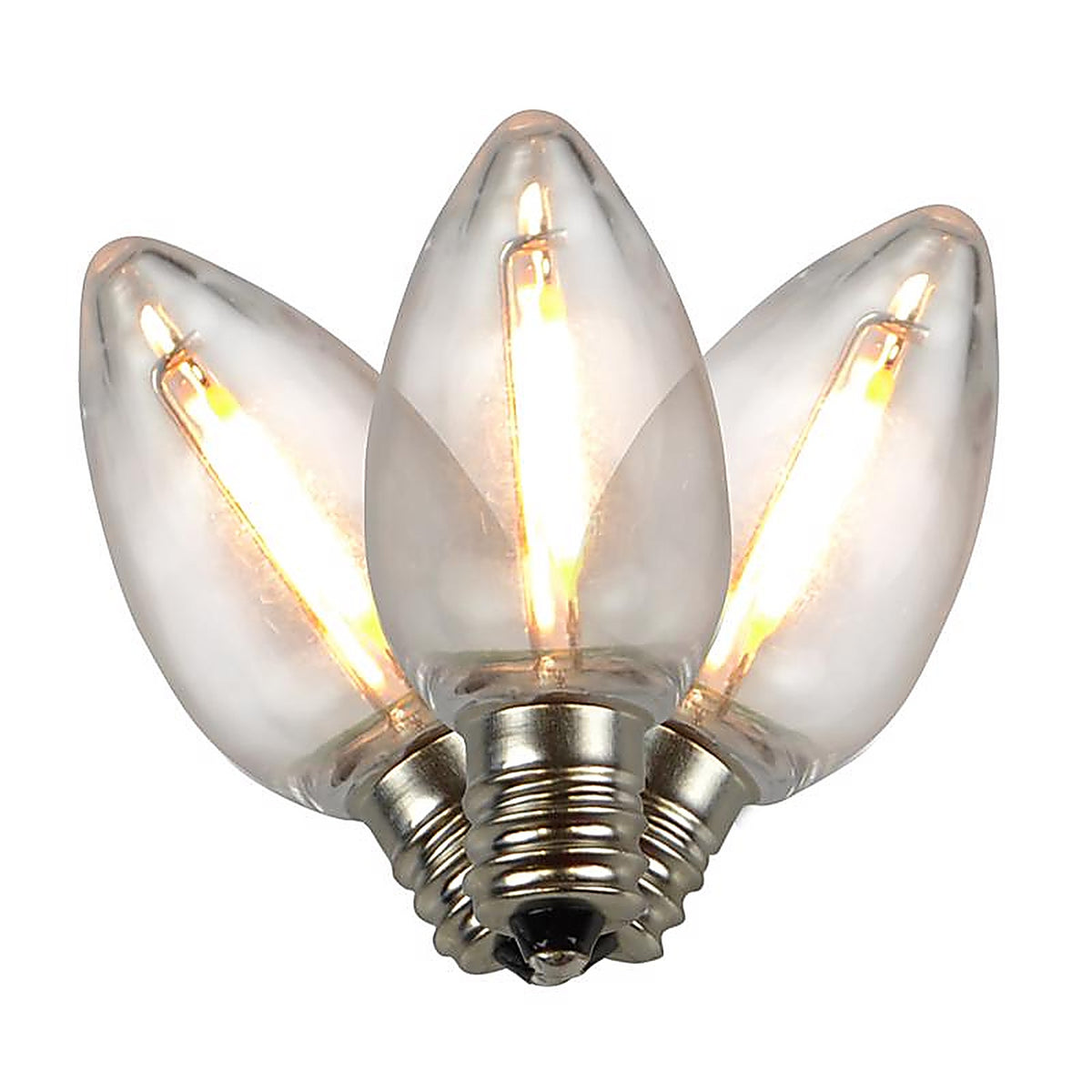 Holiday Bright Lights - BU25FLDSC7-TWWA - LED C7 Warm White 25 CT Replacement Christmas Light Bulbs