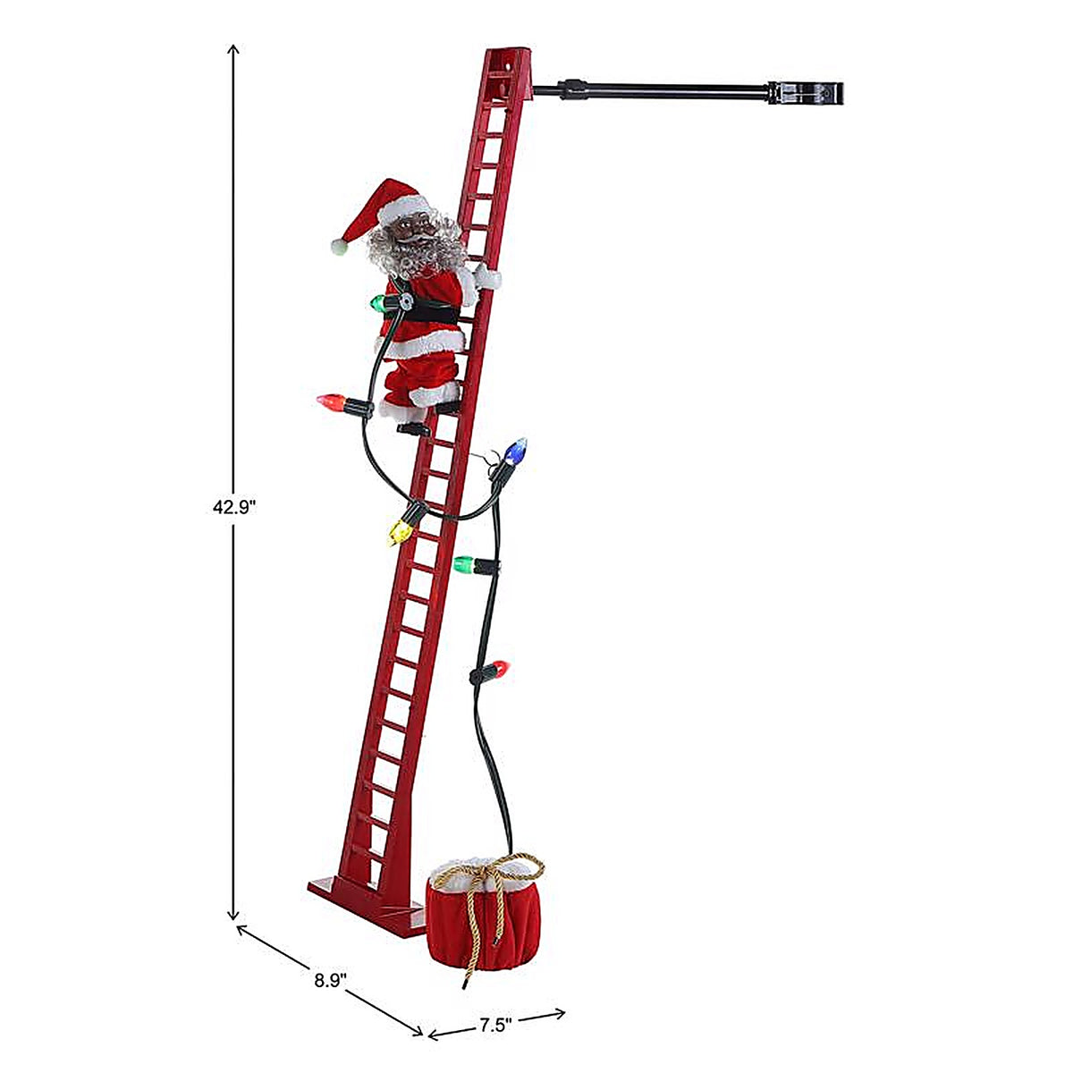 Mr. Christmas - 37265AC - LED Super Climbing African American Santa Animated Decor 43 In.