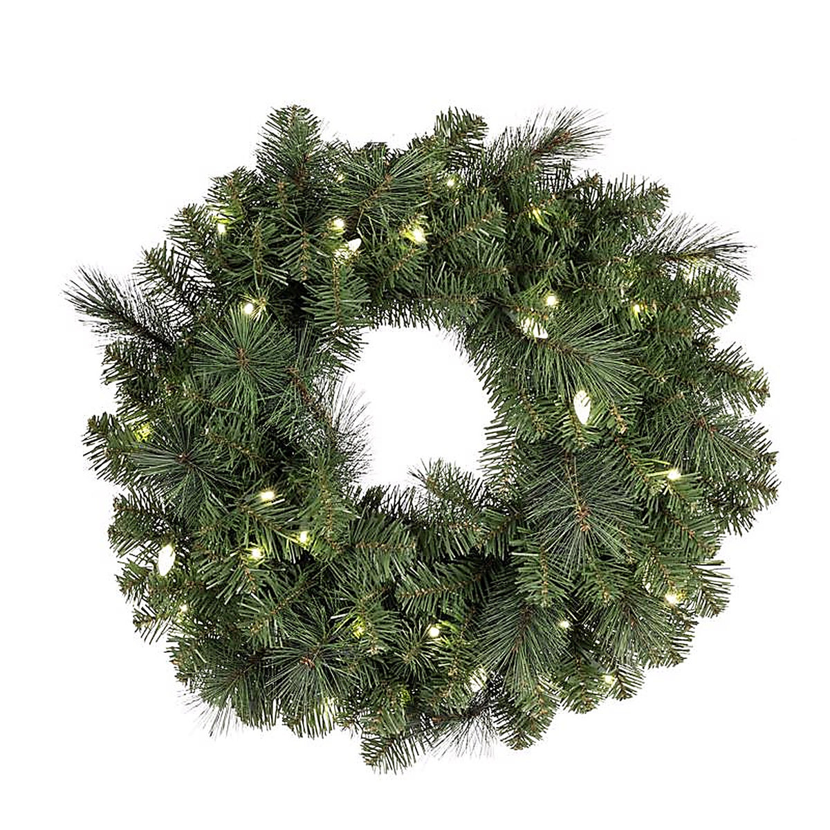 Celebrations - MPWR26WAC6PWA - Platinum 26 In. D LED Prelit Pure White Pine Wreath