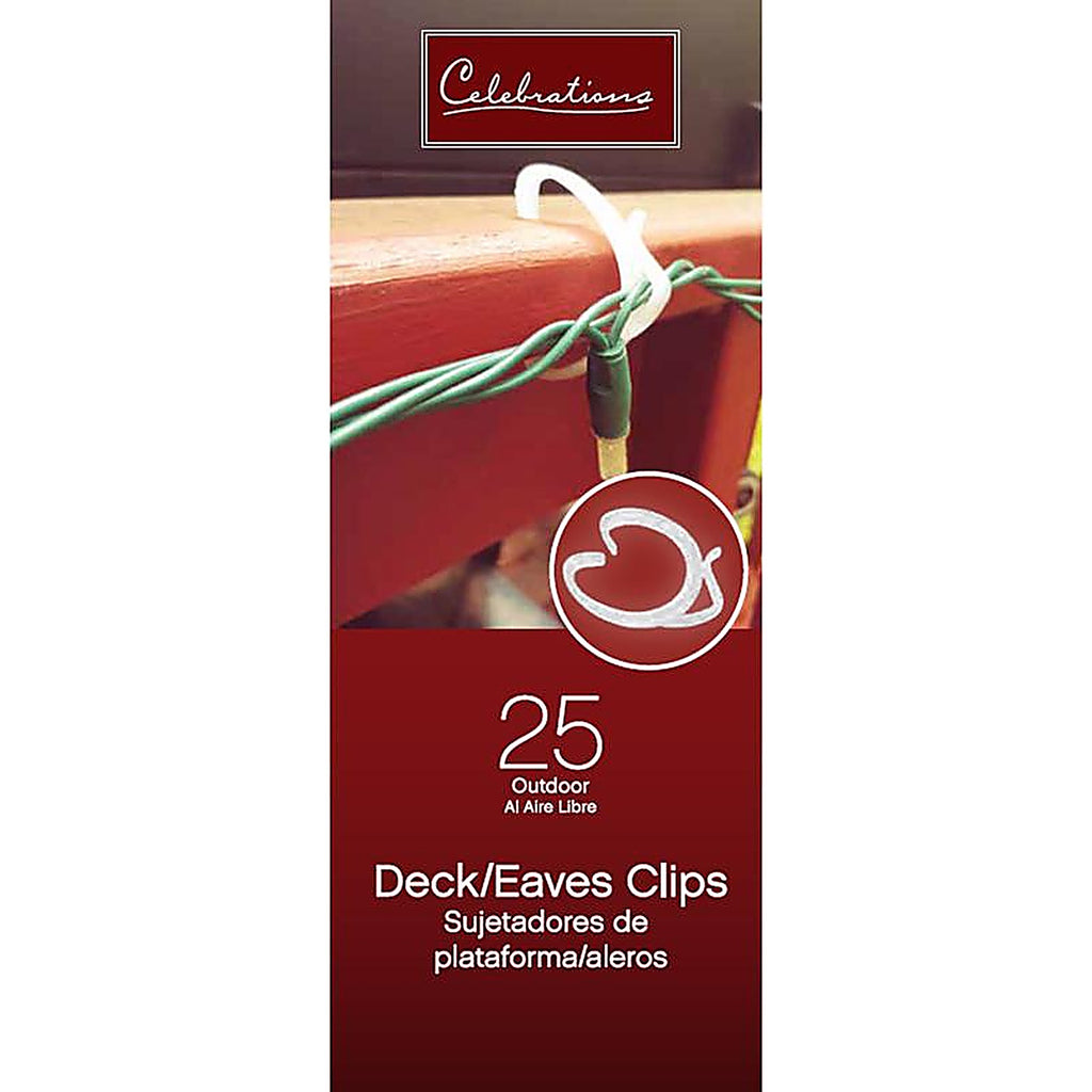 Celebrations - 73021-25COSACP - Holiday Deck/Eave Clips Plastic 25 Piece