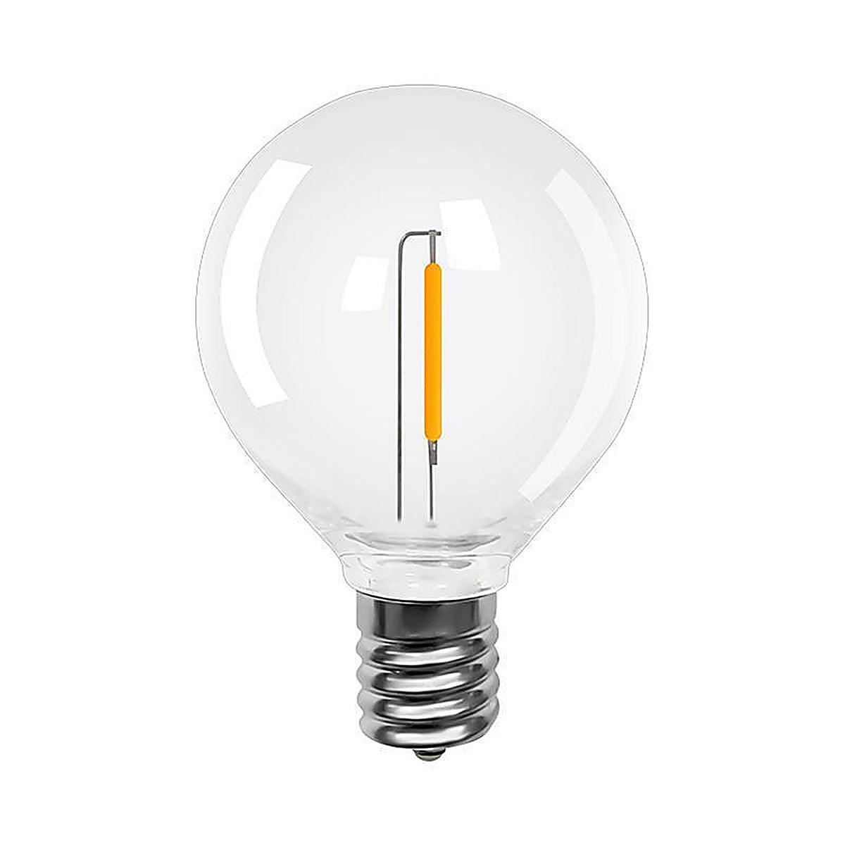 Belle Luci - 04-03008 - Holiday Bright Lights LED G50 Single Filament LED Replacement Bulb Warm White 2.5 In. 25