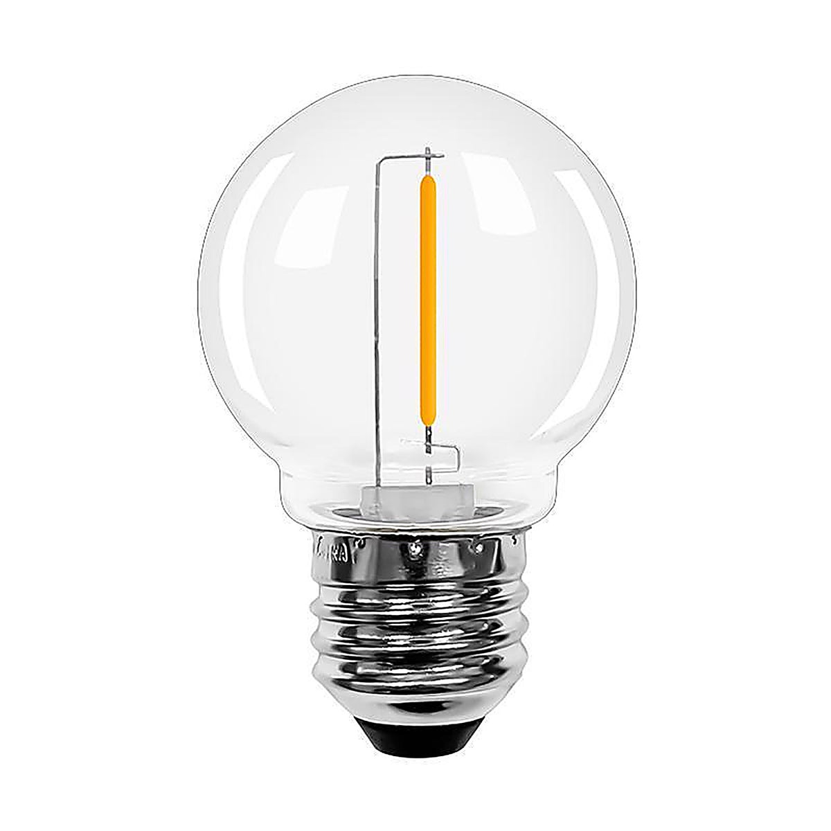 Belle Luci - 04-03007 - Holiday Bright Lights LED G50 Single Filament Bulbs Warm White 2.5 In. 25 Lights