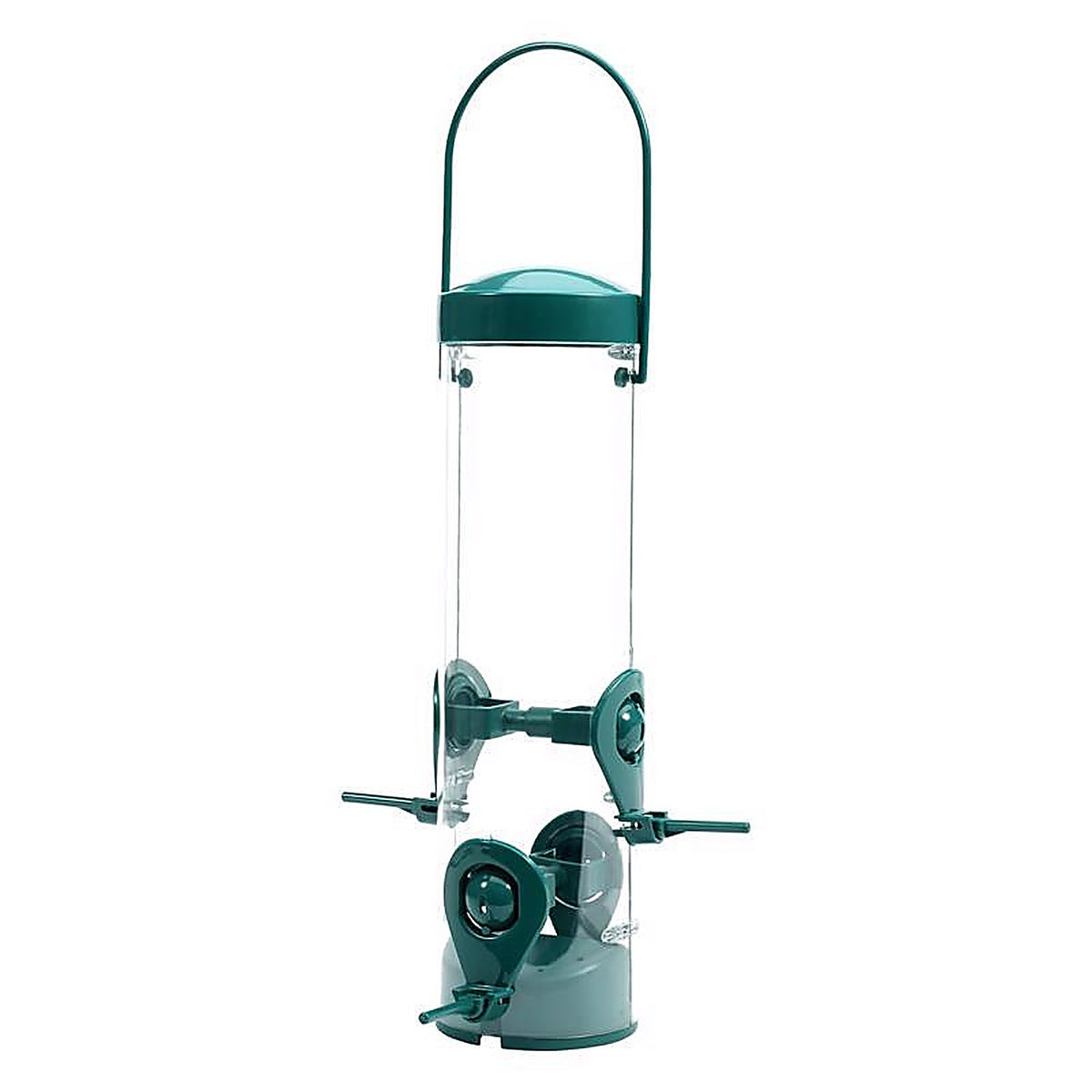 Perky-Pet - 3267 - Finch Plastic 2 in 1 Tube Bird Feeder 4 Ports