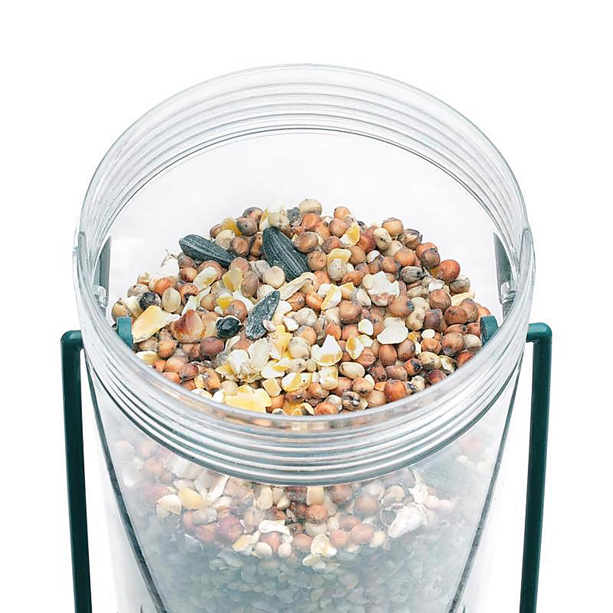 Perky-Pet - 3267 - Finch Plastic 2 in 1 Tube Bird Feeder 4 Ports