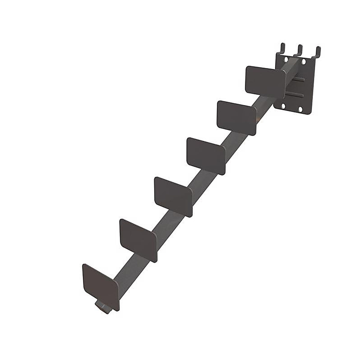 Wm Display Group - 9535 - 9 In. H X 2 In. W X 12 In. D Black Metal Accent Rug Hook Pegboard Display