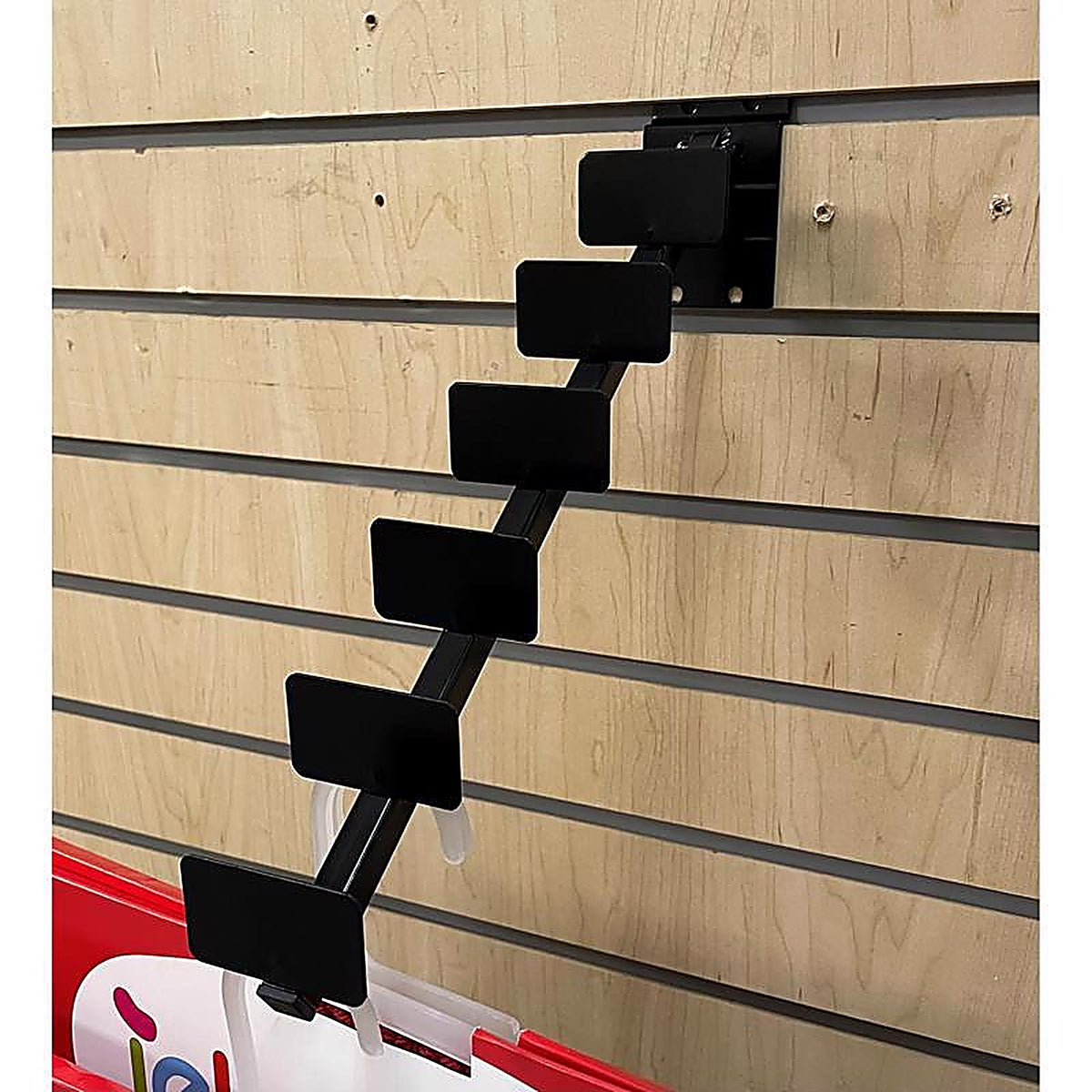 Wm Display Group - 9535 - 9 In. H X 2 In. W X 12 In. D Black Metal Accent Rug Hook Pegboard Display
