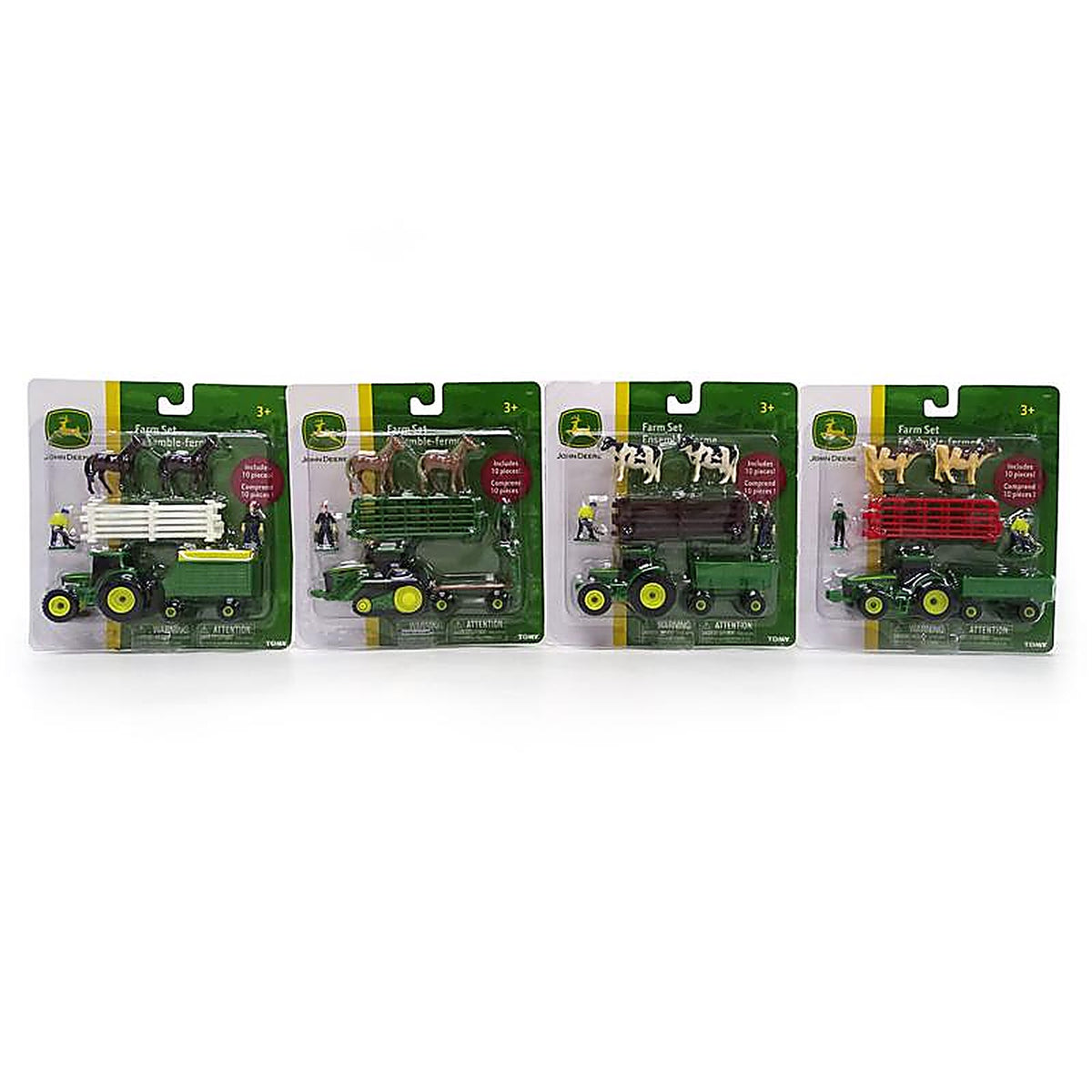 Tomy - 37657AP - John Deere Farm Toy Set Assorted 10 Piece