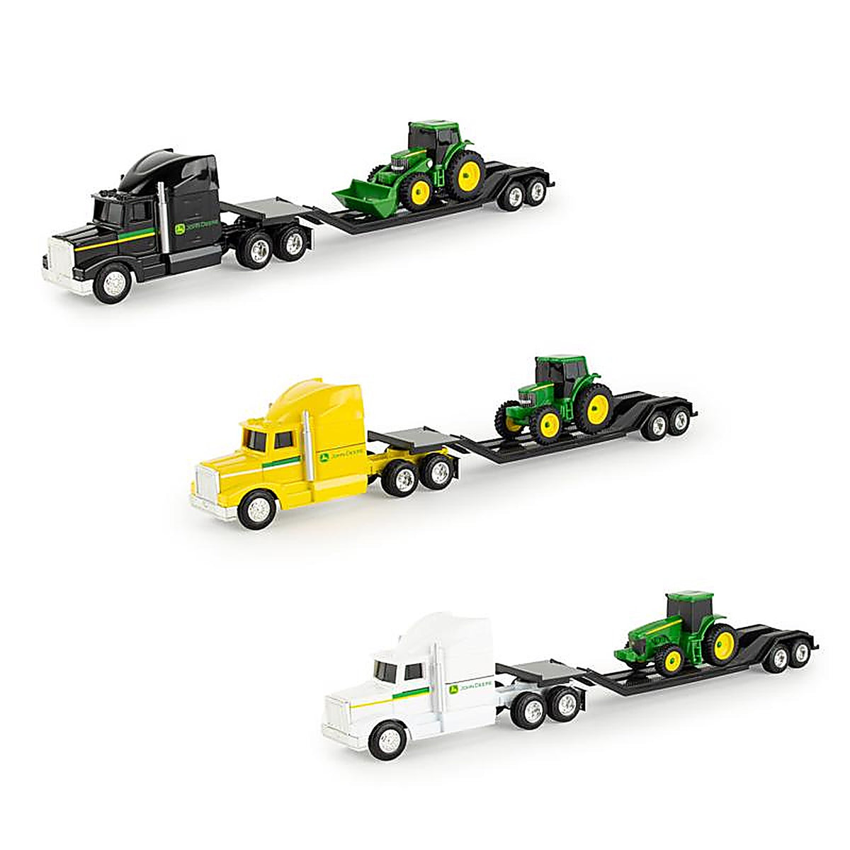 Tomy - 37382A2 - John Deere 1:64 Semi with Trailer and Tractor Toy Assorted 3 Piece